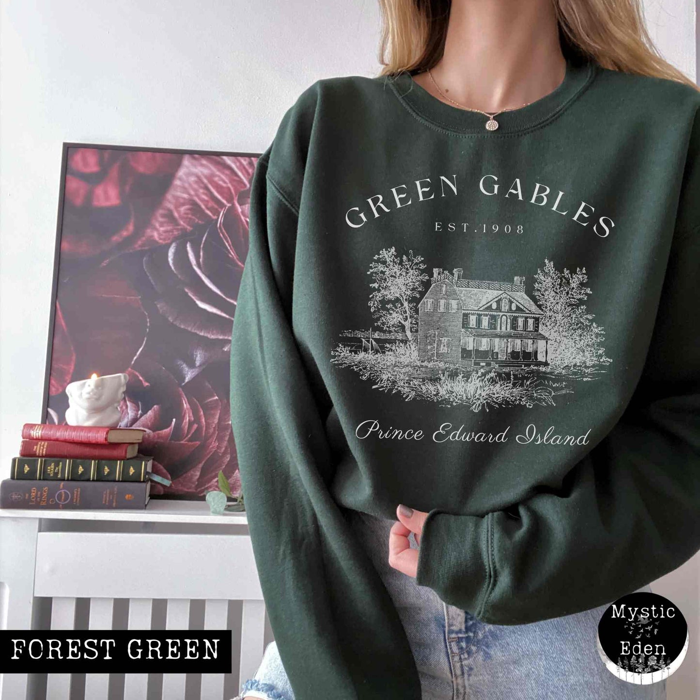 Sweatshirt S / Forest Green Anne of Green Gables Sweatshirt The Mystic Eden