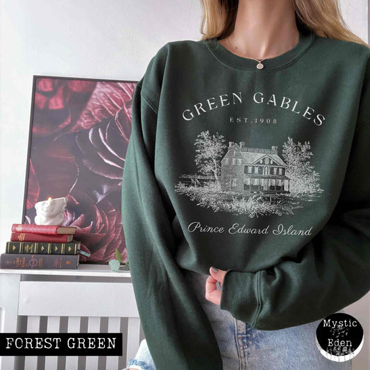 Sweatshirt S / Forest Green Anne of Green Gables Sweatshirt The Mystic Eden