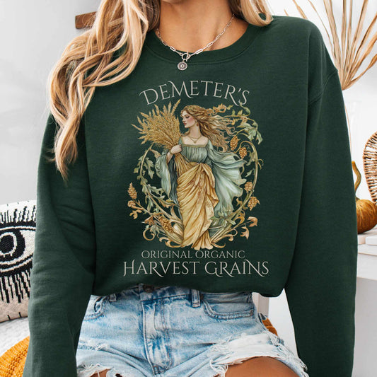 Sweatshirt S / Forest Green Demeter's Original Organic Harvest Grains Sweatshirt The Mystic Eden