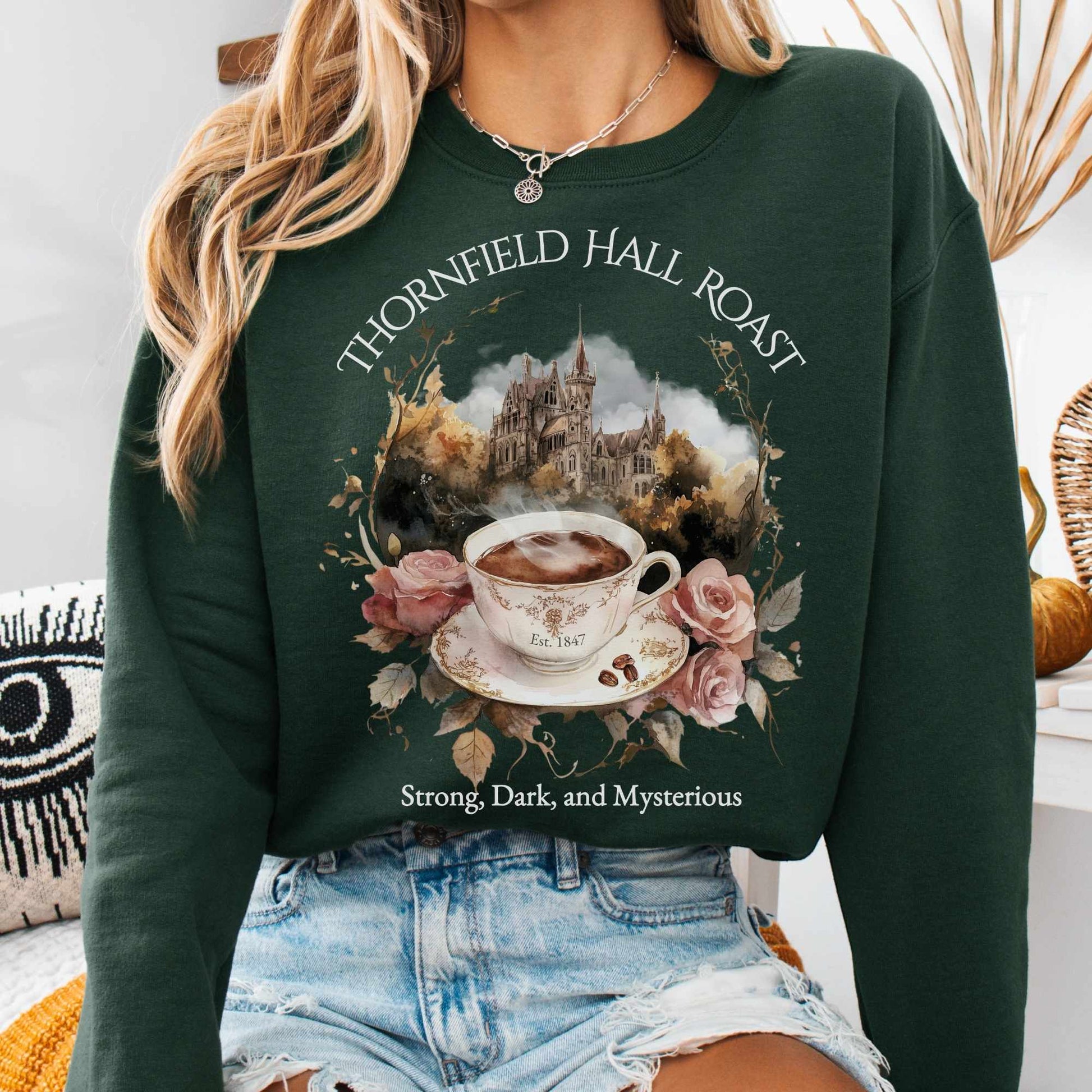 Sweatshirt S / Forest Green Thornfield Hall Roast Sweatshirt The Mystic Eden