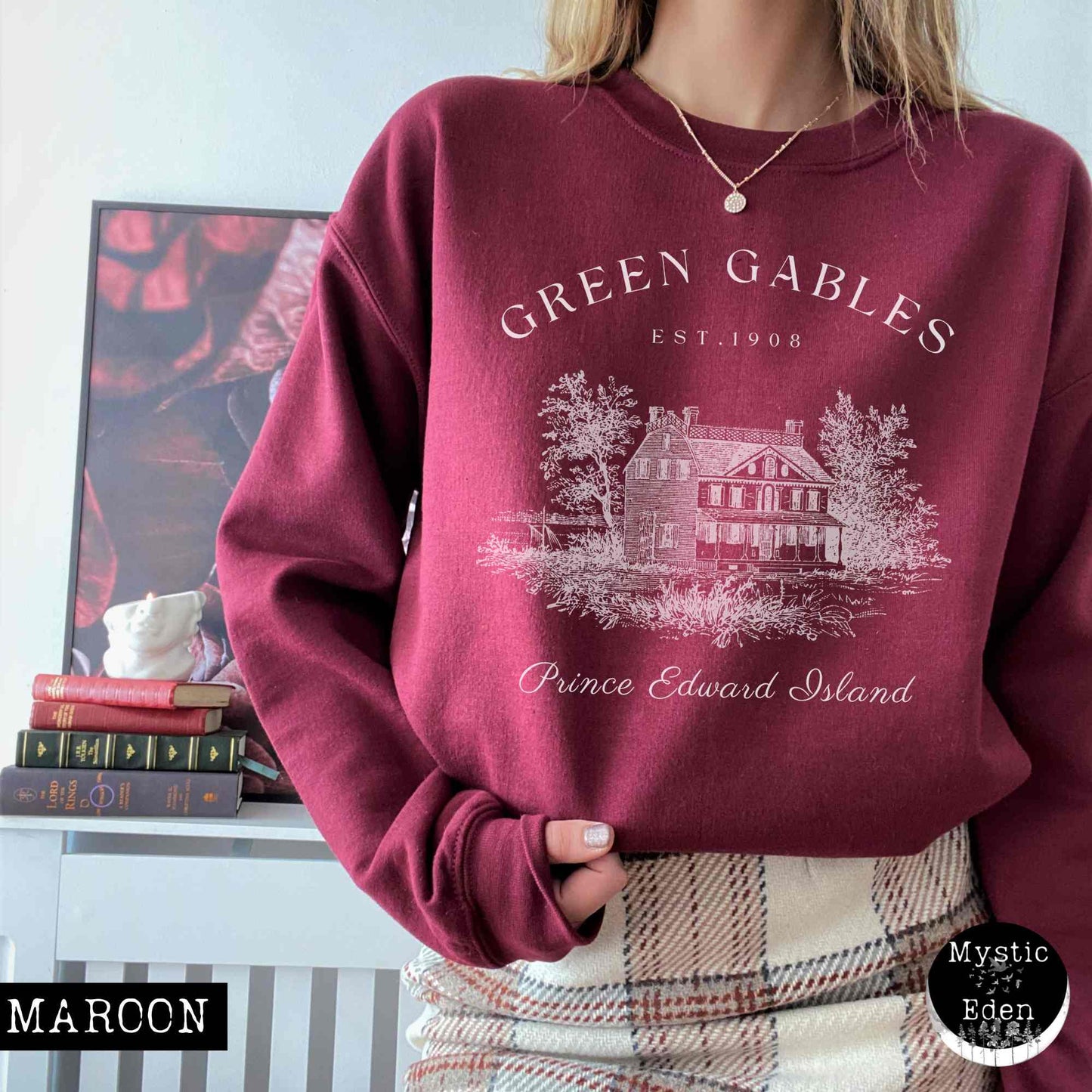 Sweatshirt S / Maroon Anne of Green Gables Sweatshirt The Mystic Eden