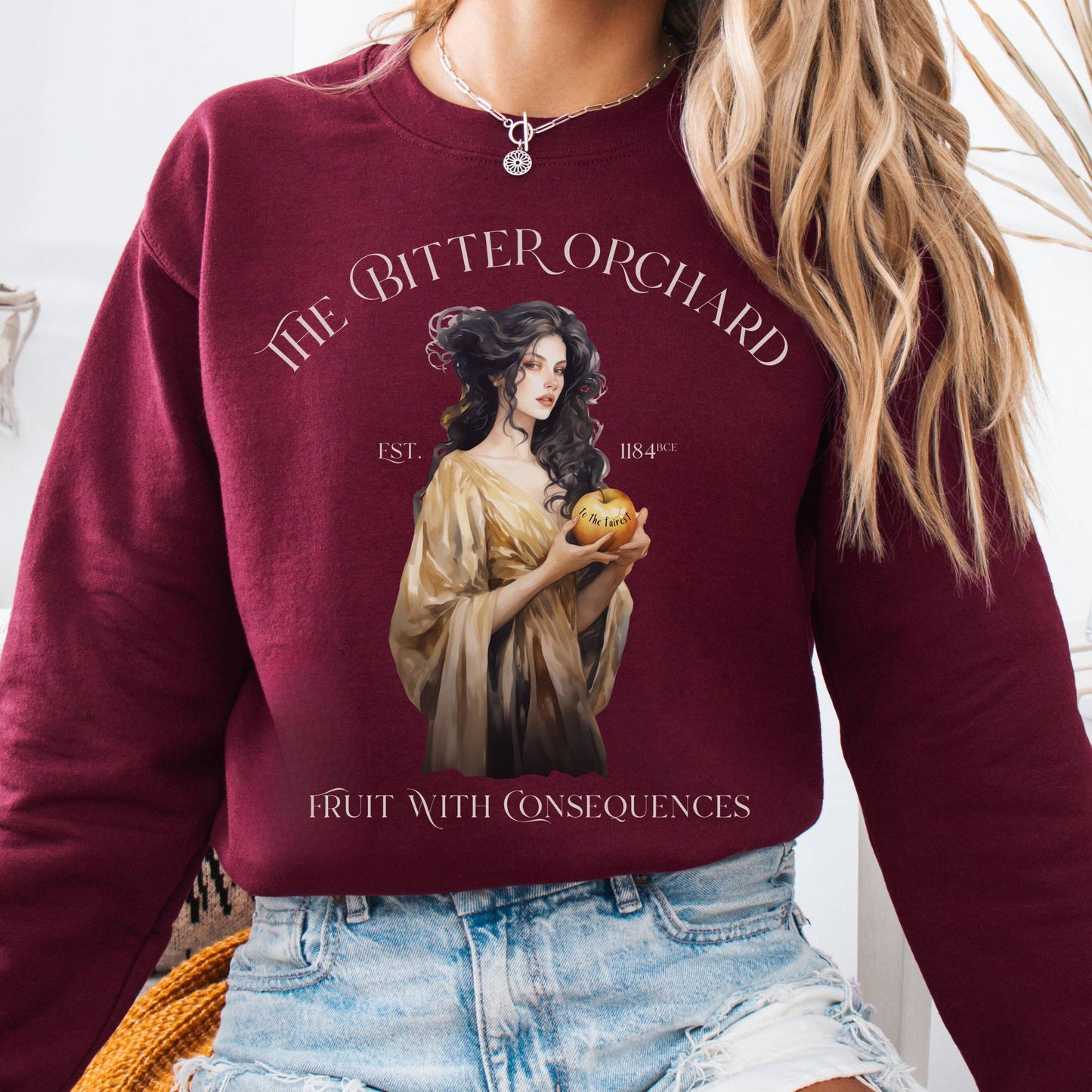 Sweatshirt S / Maroon The Bitter Orchard Sweatshirt β Fruit With Consequences The Mystic Eden
