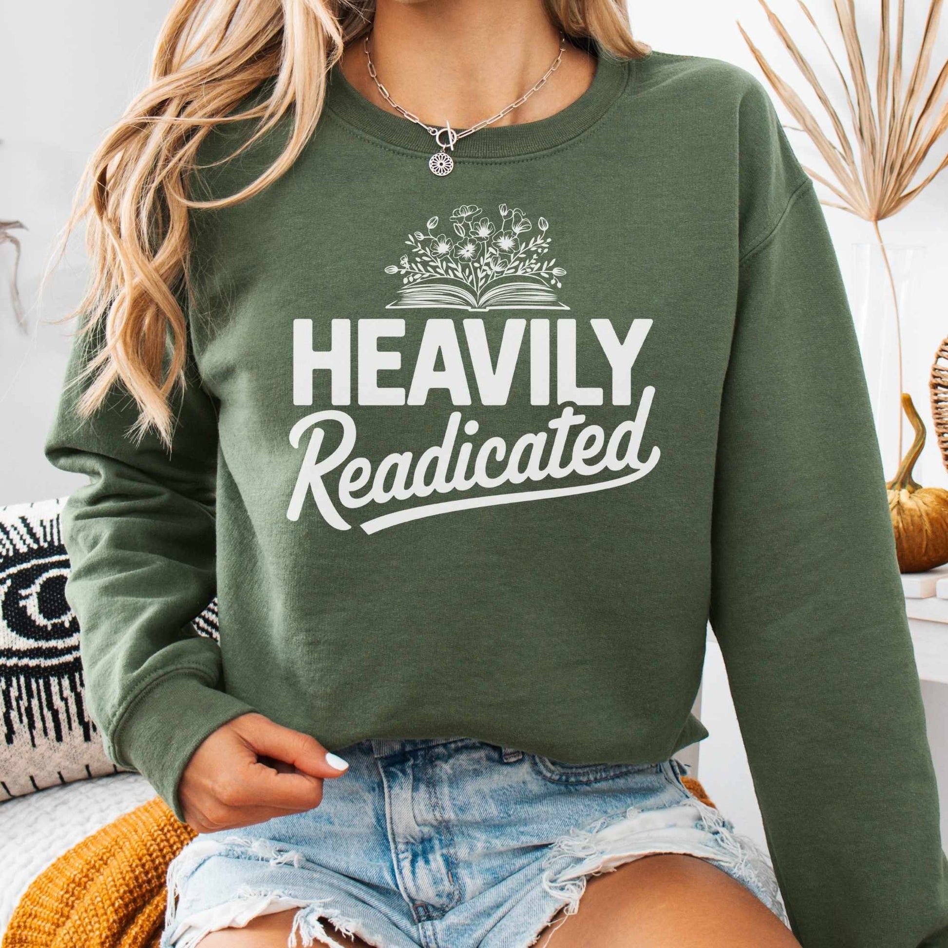 Sweatshirt S / Military Green Heavily Readicated Sweatshirt The Mystic Eden