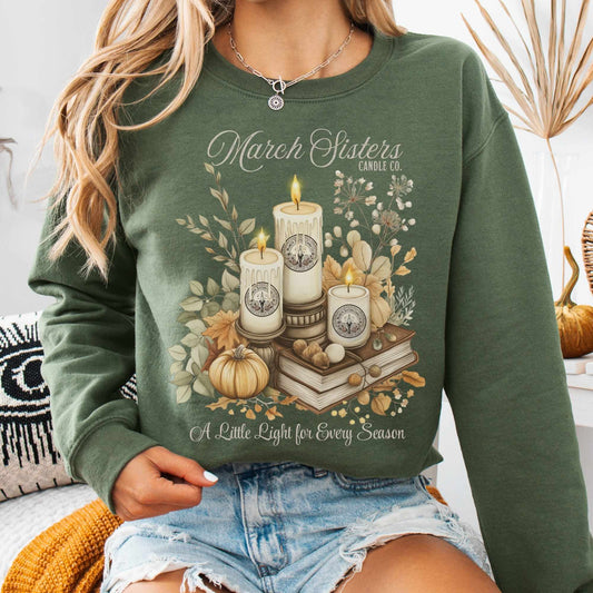Sweatshirt S / Military Green March Sisters Candle Co. Sweatshirt The Mystic Eden