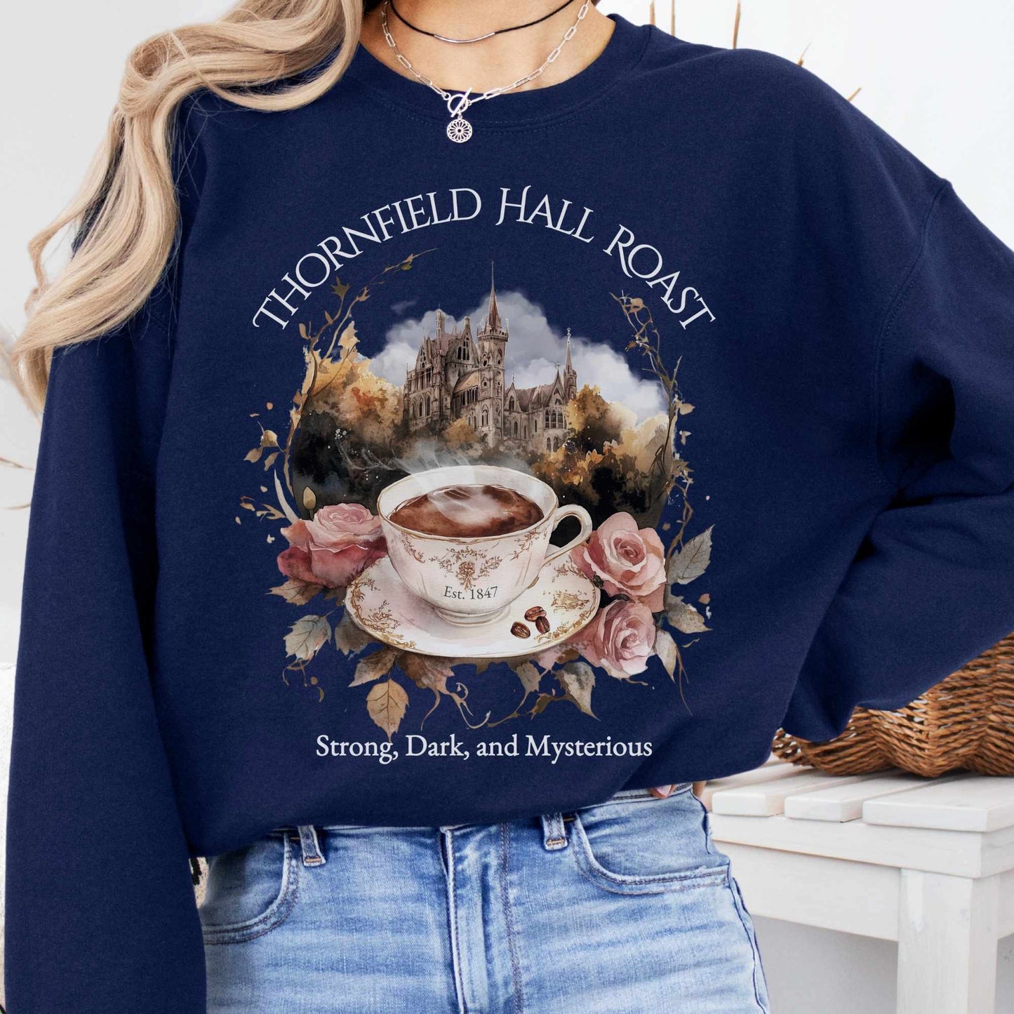 Sweatshirt S / Navy Thornfield Hall Roast Sweatshirt The Mystic Eden