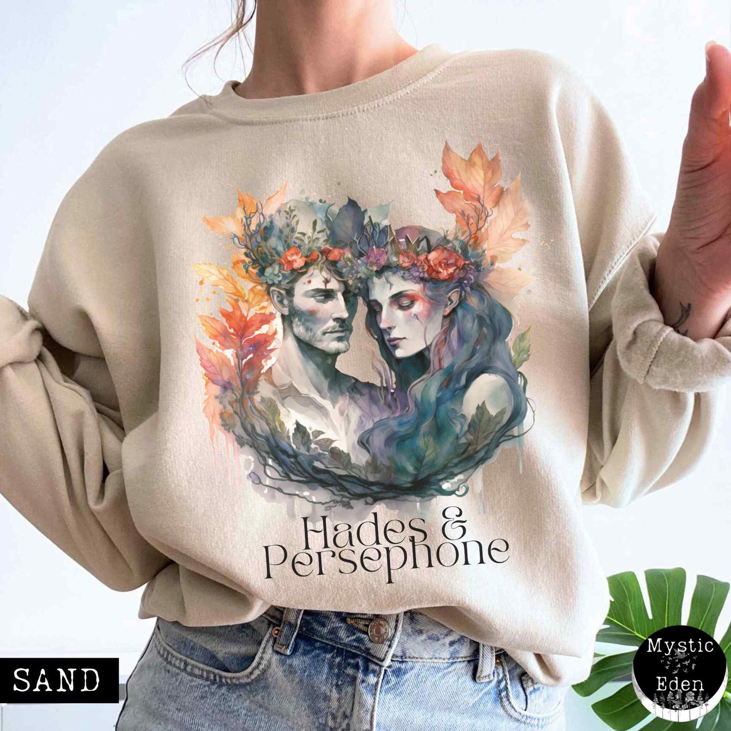 Sweatshirt S / Sand Hades & Persephone Greek Mythology sweatshirt The Mystic Eden