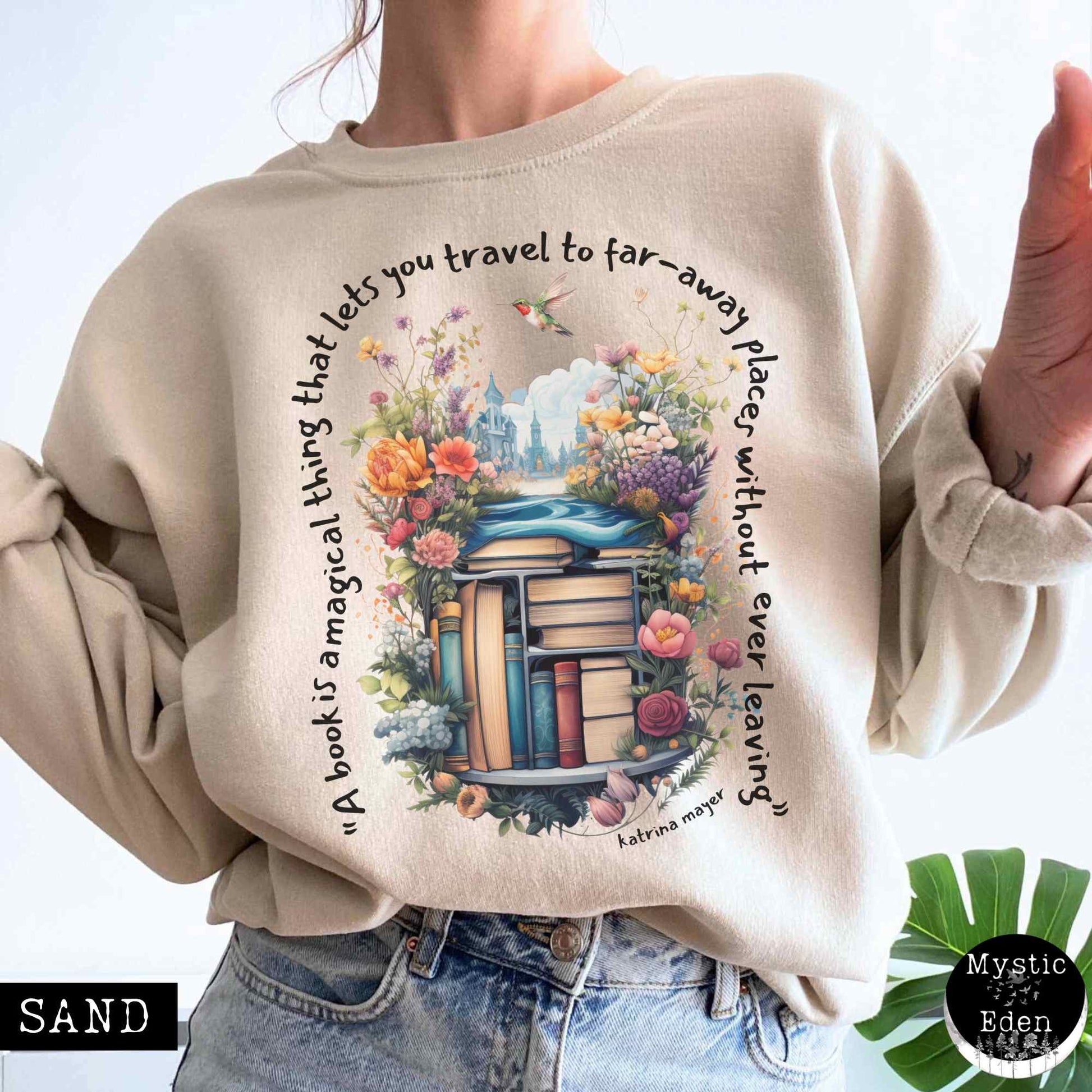 Sweatshirt S / Sand Magical Book Sweatshirt The Mystic Eden