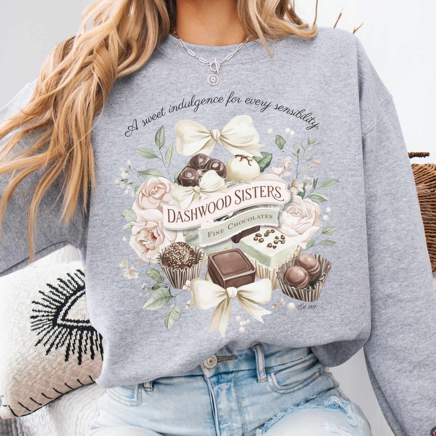 Sweatshirt S / Sport Grey Dashwood Sisters Fine Chocolates Sweatshirt The Mystic Eden