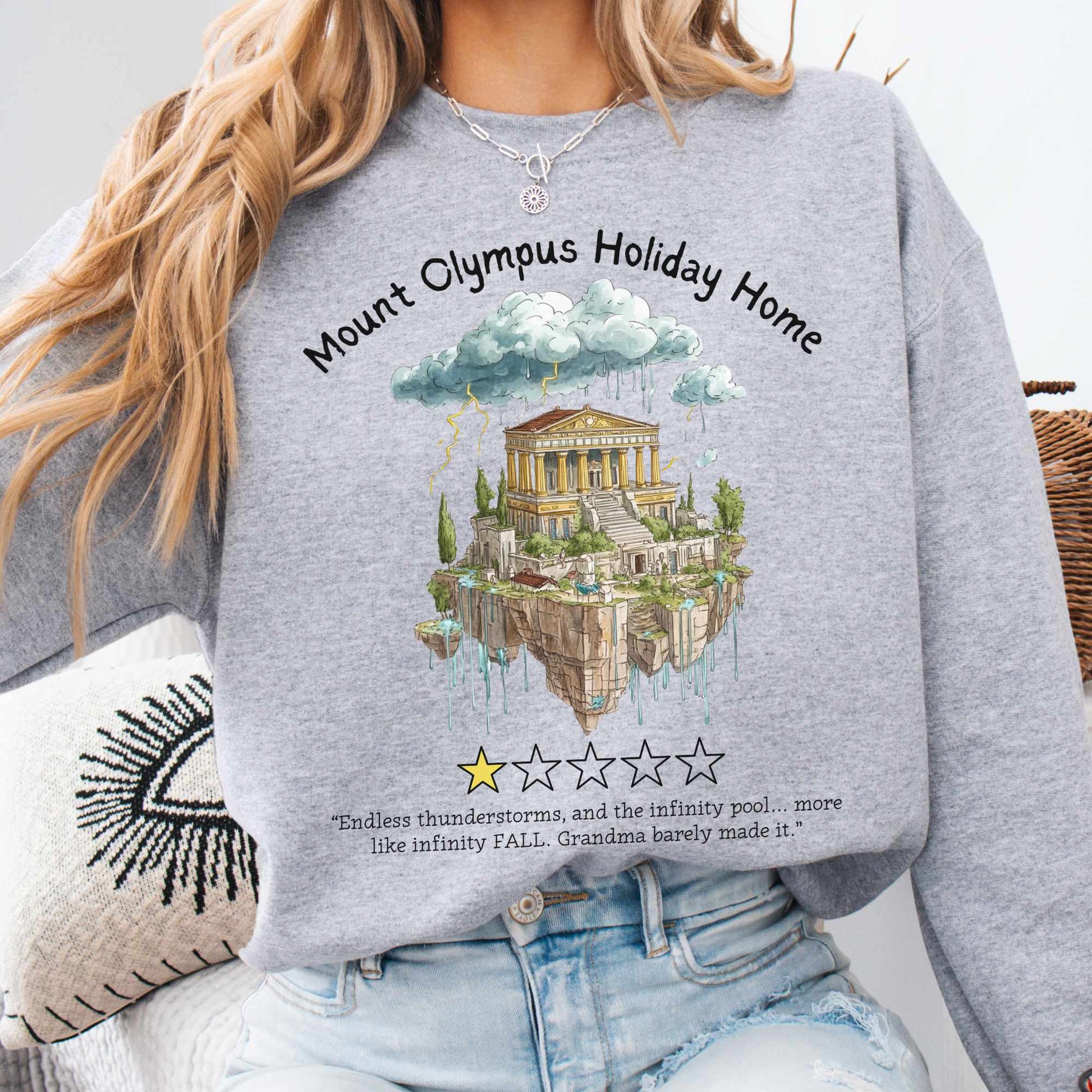 Sweatshirt S / Sport Grey Mount Olympus Holiday Home Sweatshirt The Mystic Eden