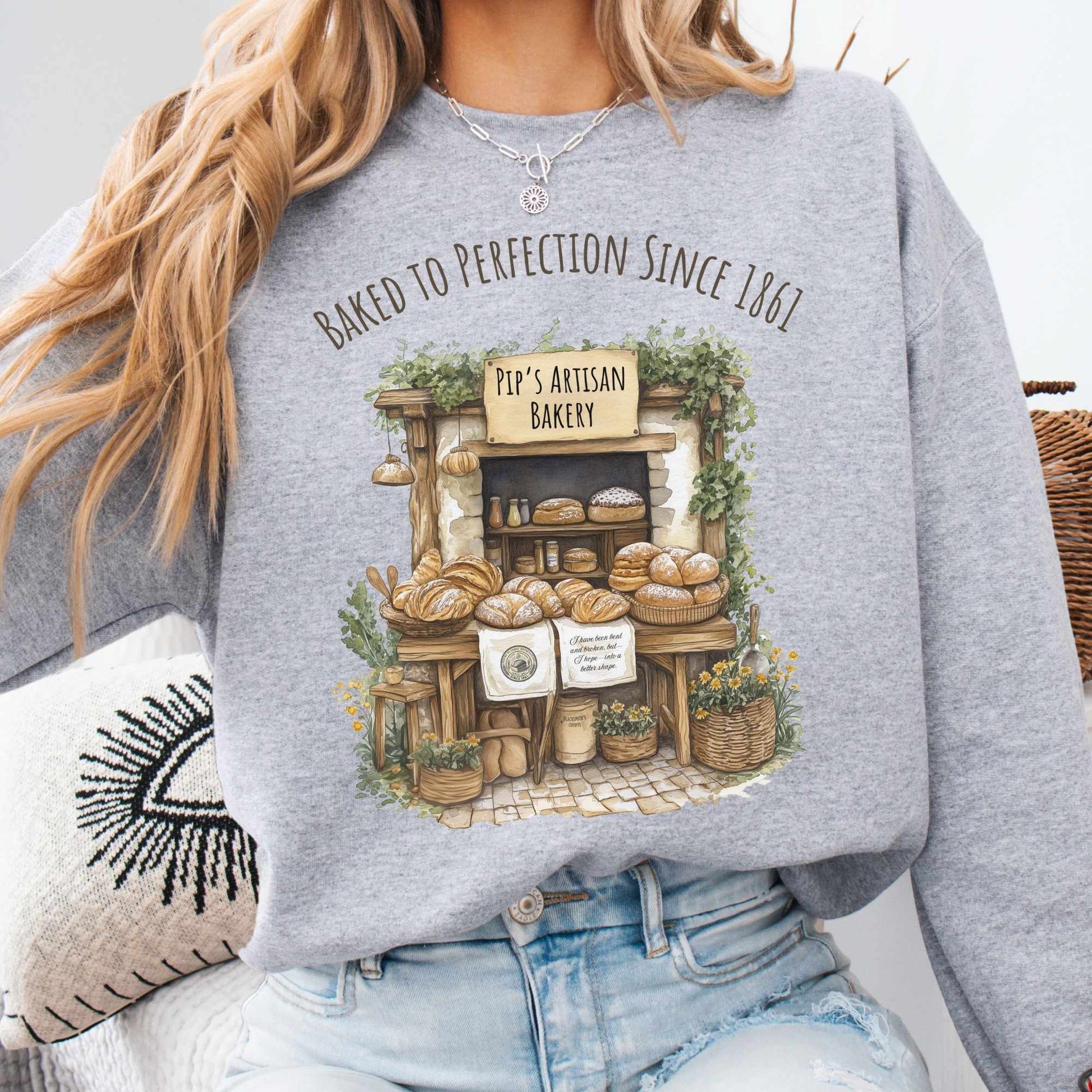 Sweatshirt S / Sport Grey Pip's Artisan Bakery Sweatshirt The Mystic Eden