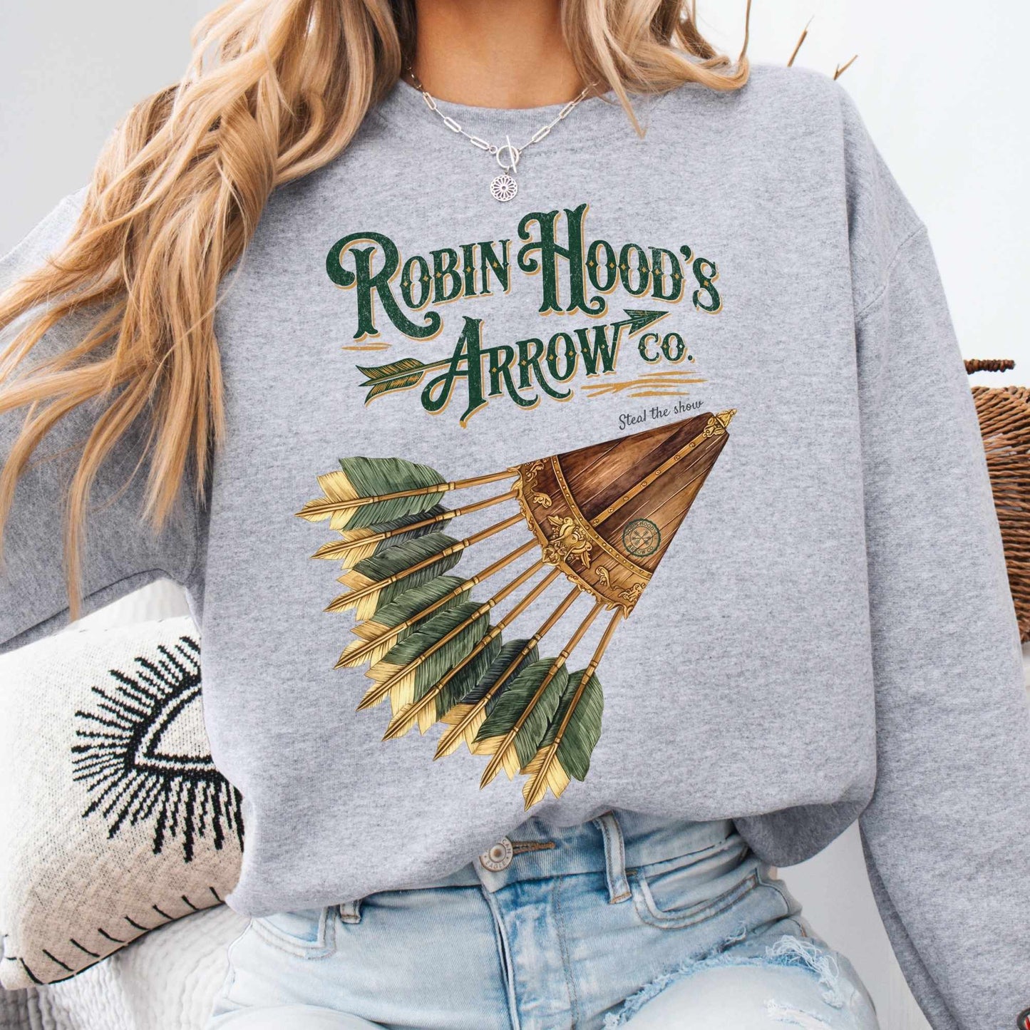 Sweatshirt S / Sport Grey Robin Hood's Arrow Co. Sweatshirt The Mystic Eden
