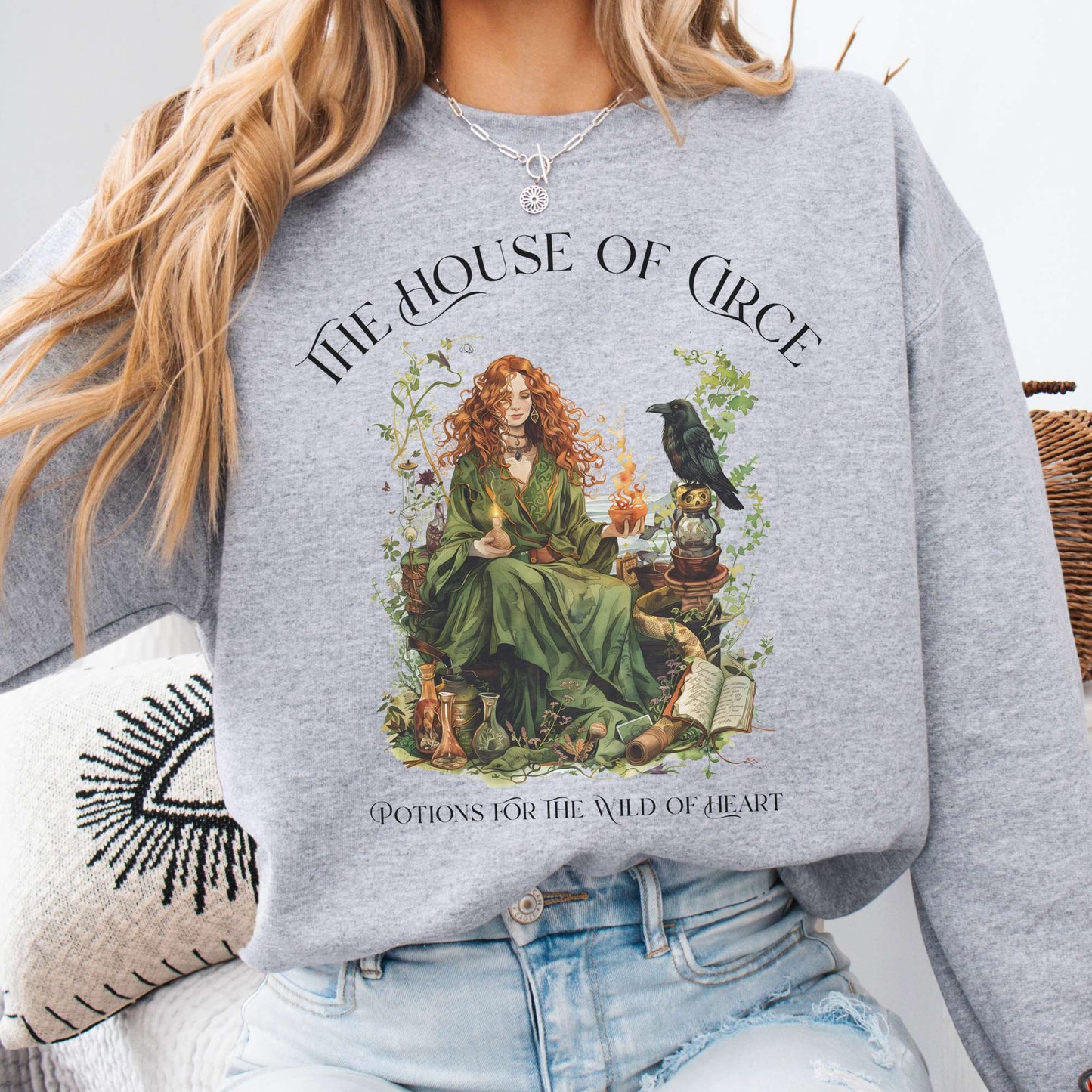 Sweatshirt S / Sport Grey The House of Circe Sweatshirt β Potions & Magic Tee The Mystic Eden