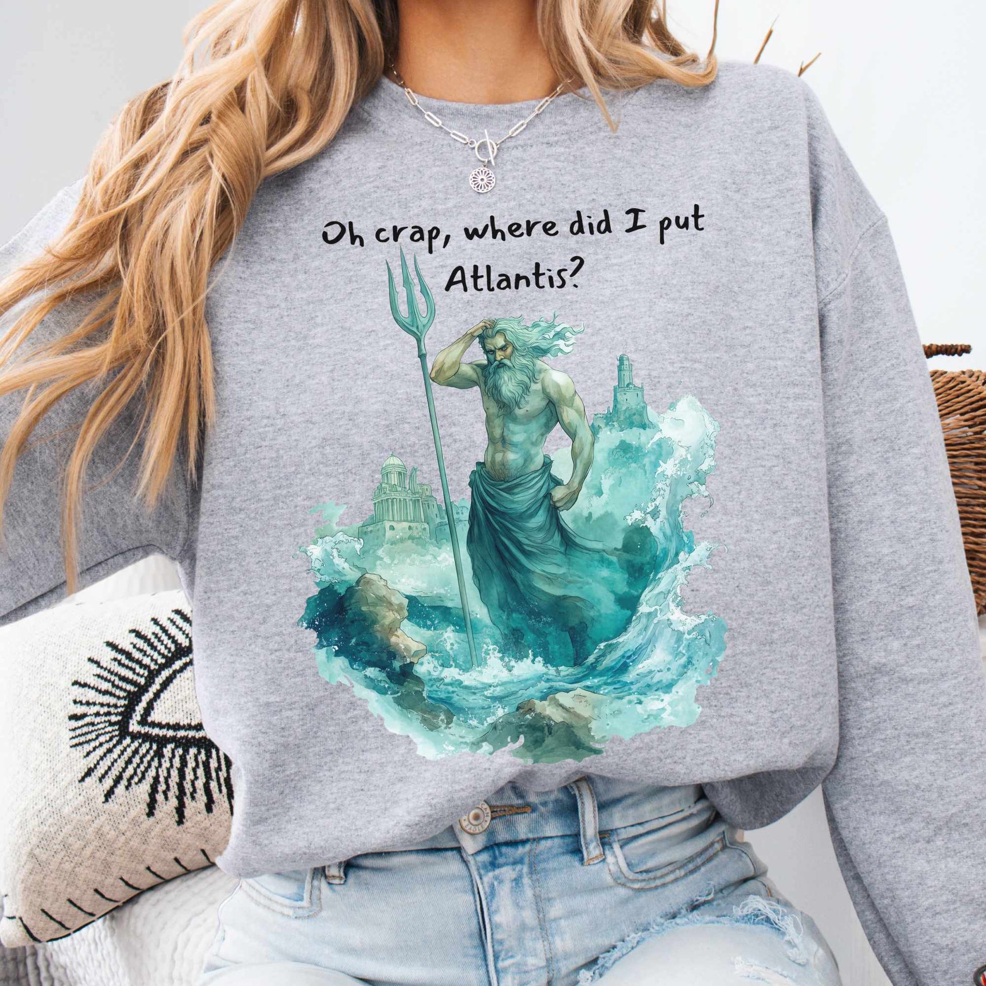 Sweatshirt S / Sport Grey Where Did I Put Atlantis Sweatshirt The Mystic Eden