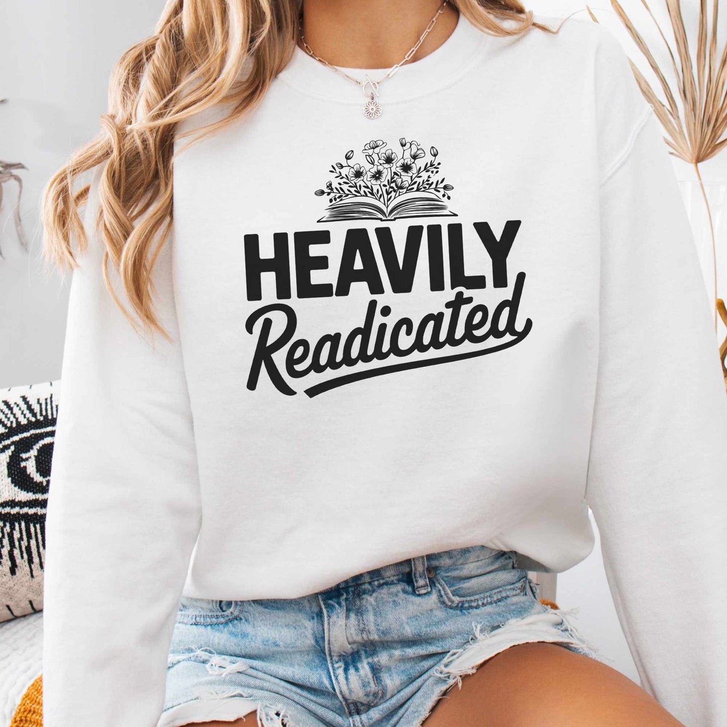 Sweatshirt S / White Heavily Readicated Sweatshirt The Mystic Eden