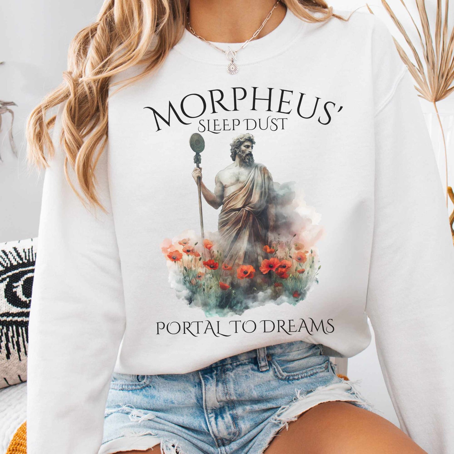 Sweatshirt S / White Morpheus' Sleep Dust Sweatshirt The Mystic Eden