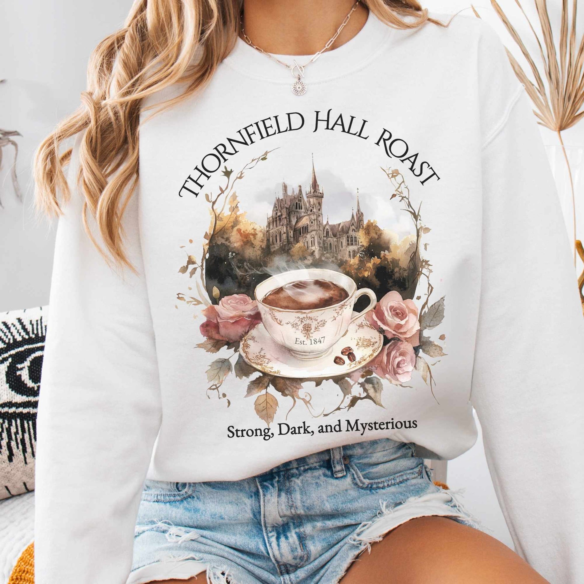 Sweatshirt S / White Thornfield Hall Roast Sweatshirt The Mystic Eden