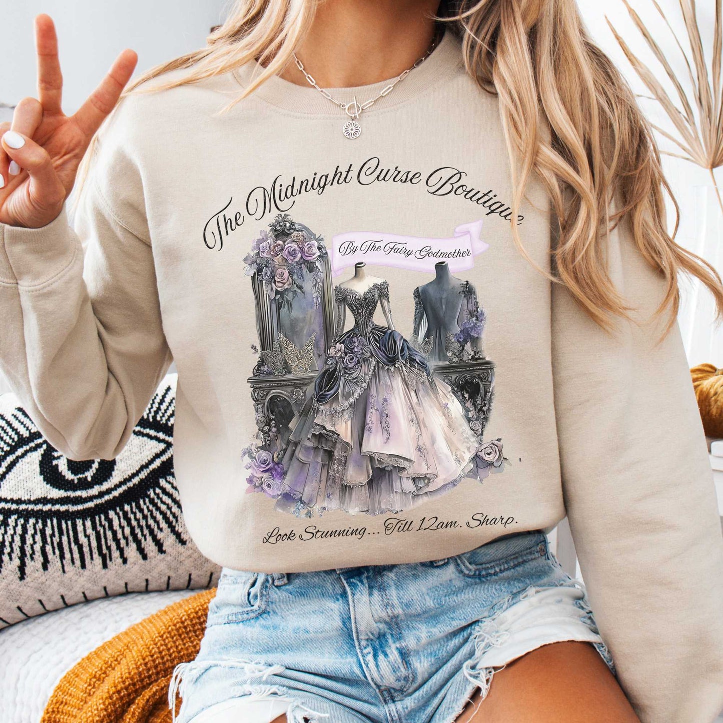 Sweatshirt Sand / S The Midnight Curse Boutique Fairytale Sweatshirt The Mystic Eden