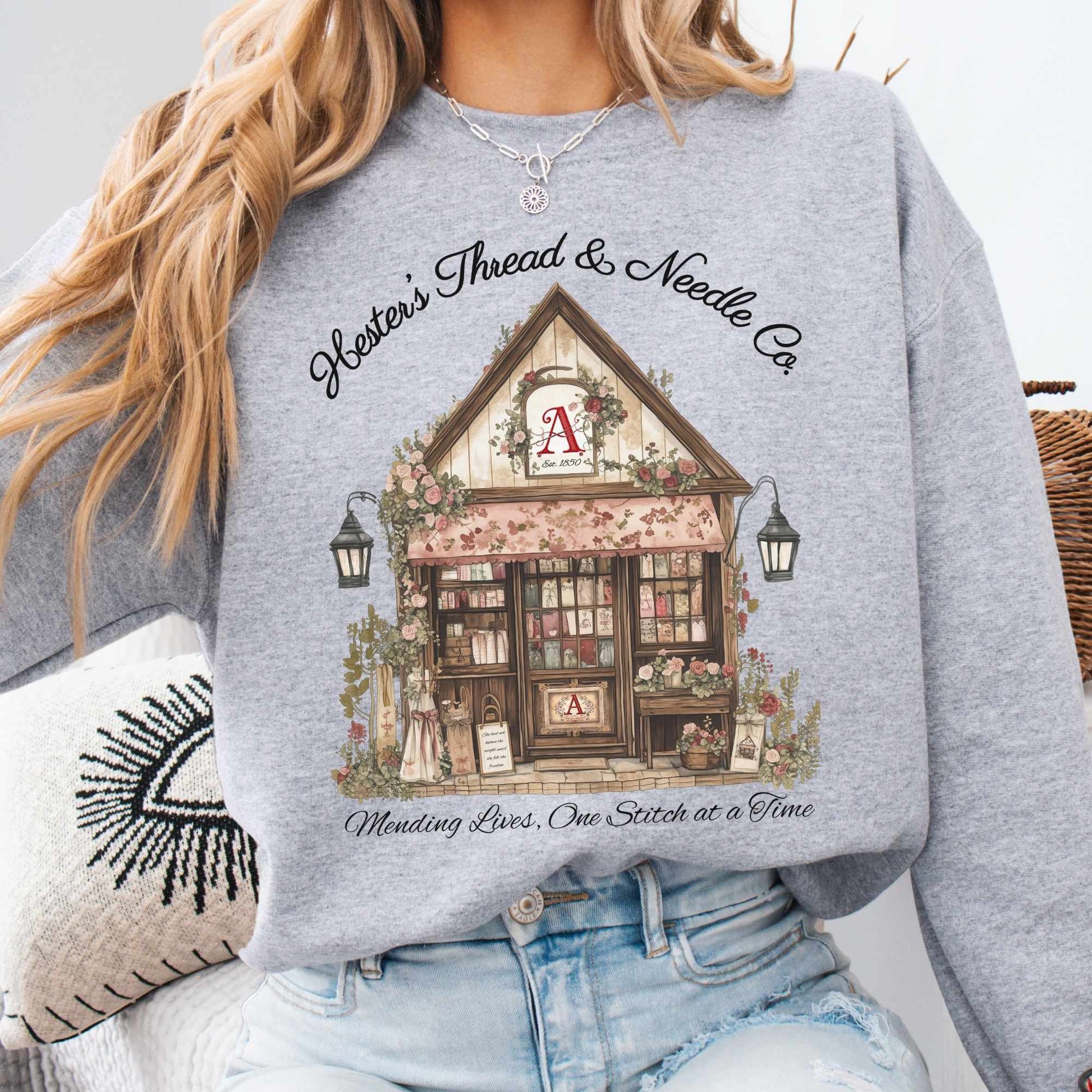 Sweatshirt Sport Grey / S Hester's Thread & Needle Co. Sweatshirt The Mystic Eden
