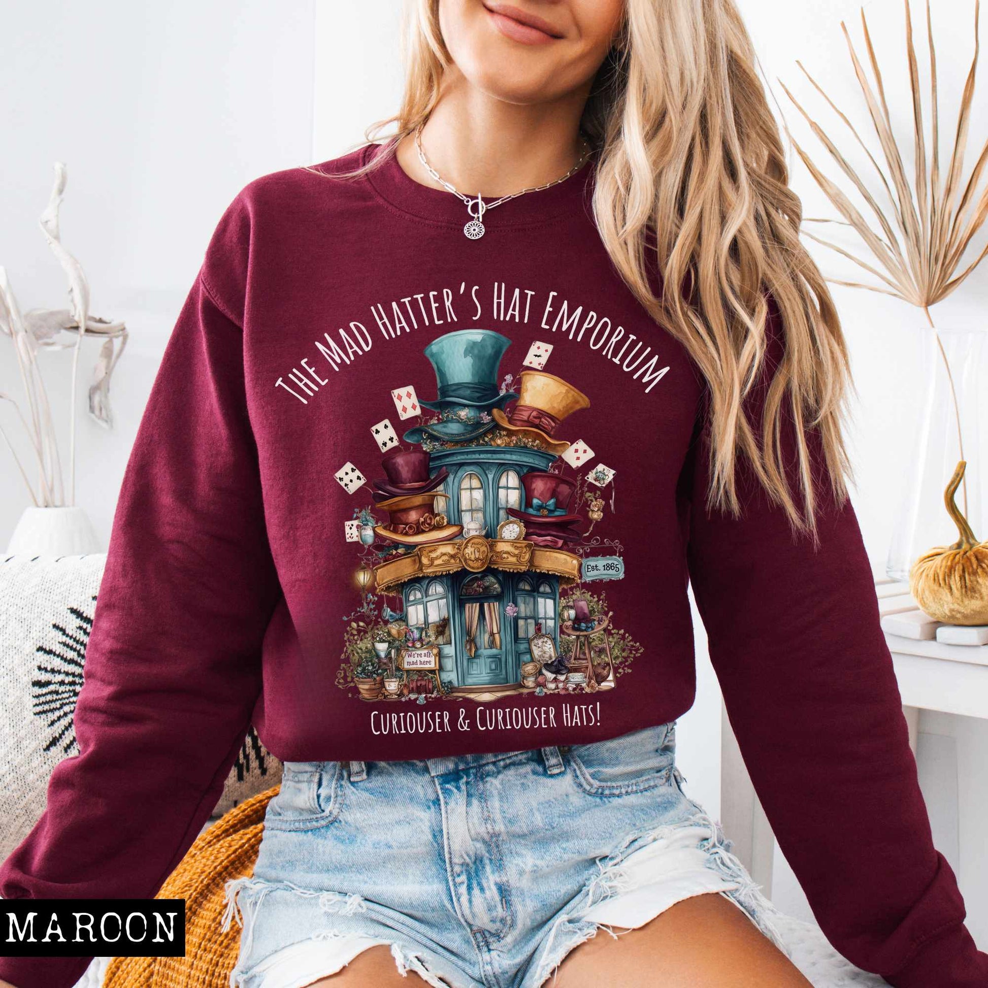 Sweatshirt The Mad Hatter's Hat Emporium Sweatshirt The Mystic Eden