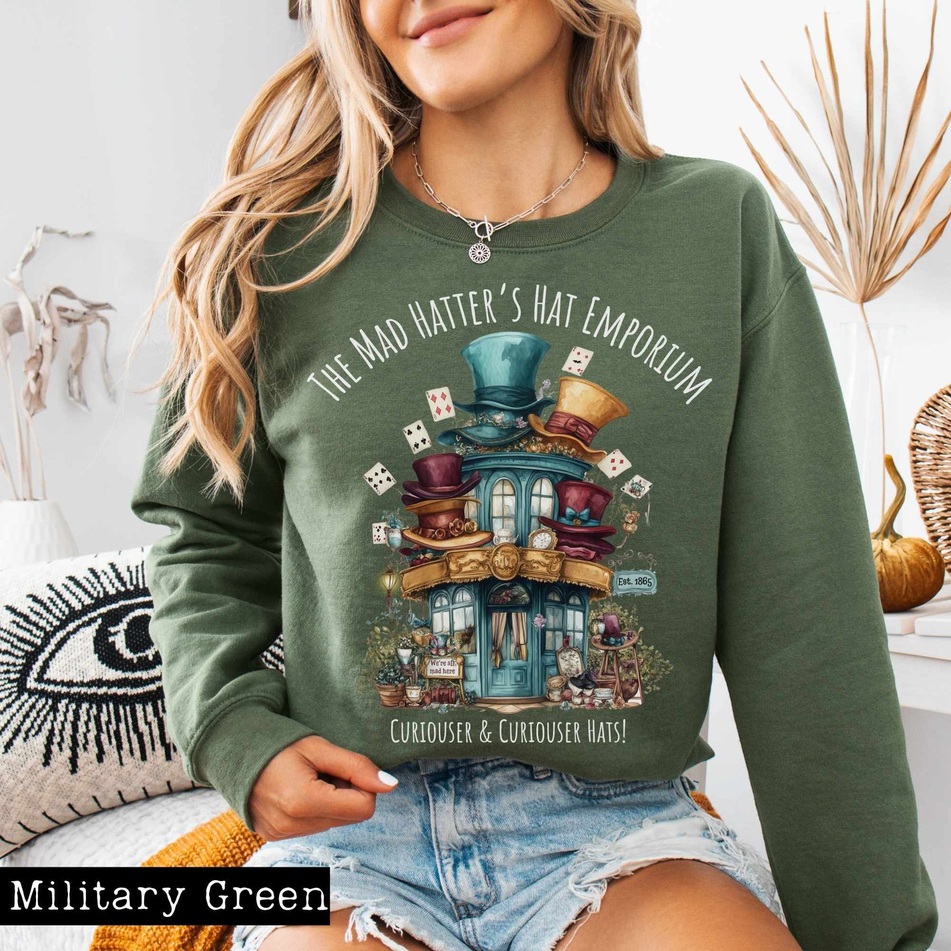 Sweatshirt The Mad Hatter's Hat Emporium Sweatshirt The Mystic Eden