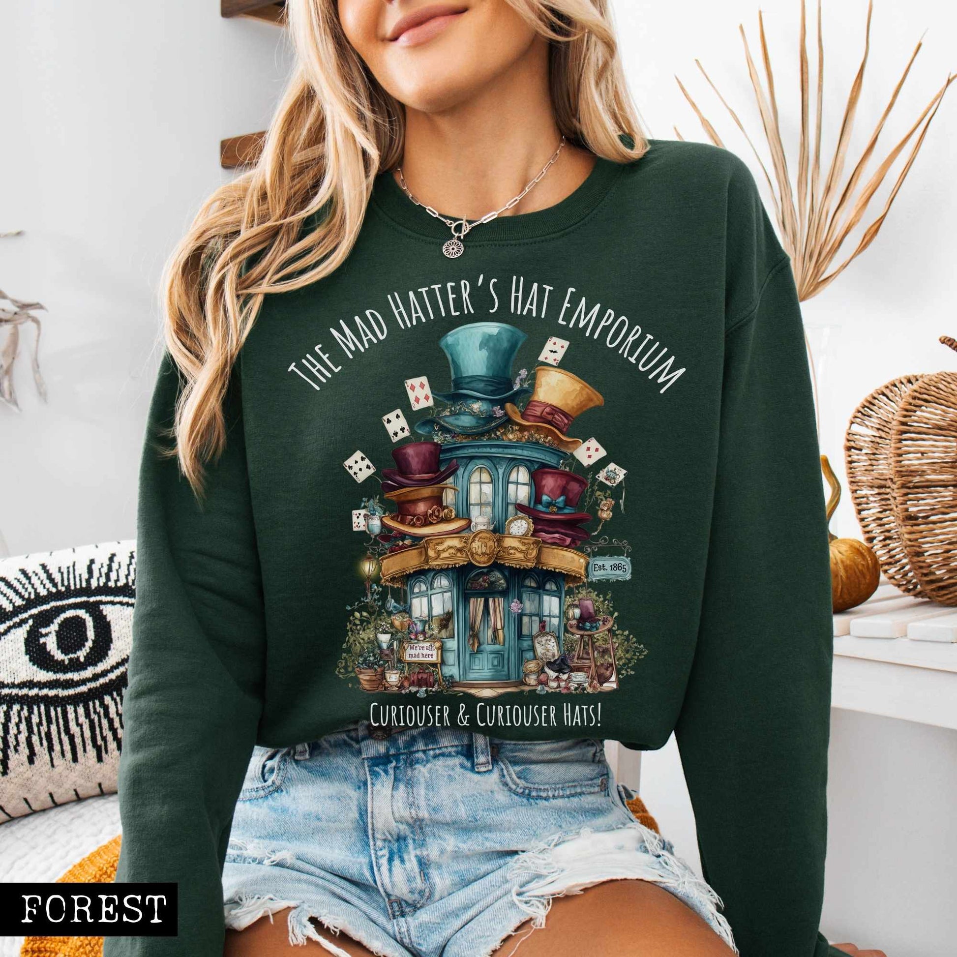 Sweatshirt The Mad Hatter's Hat Emporium Sweatshirt The Mystic Eden