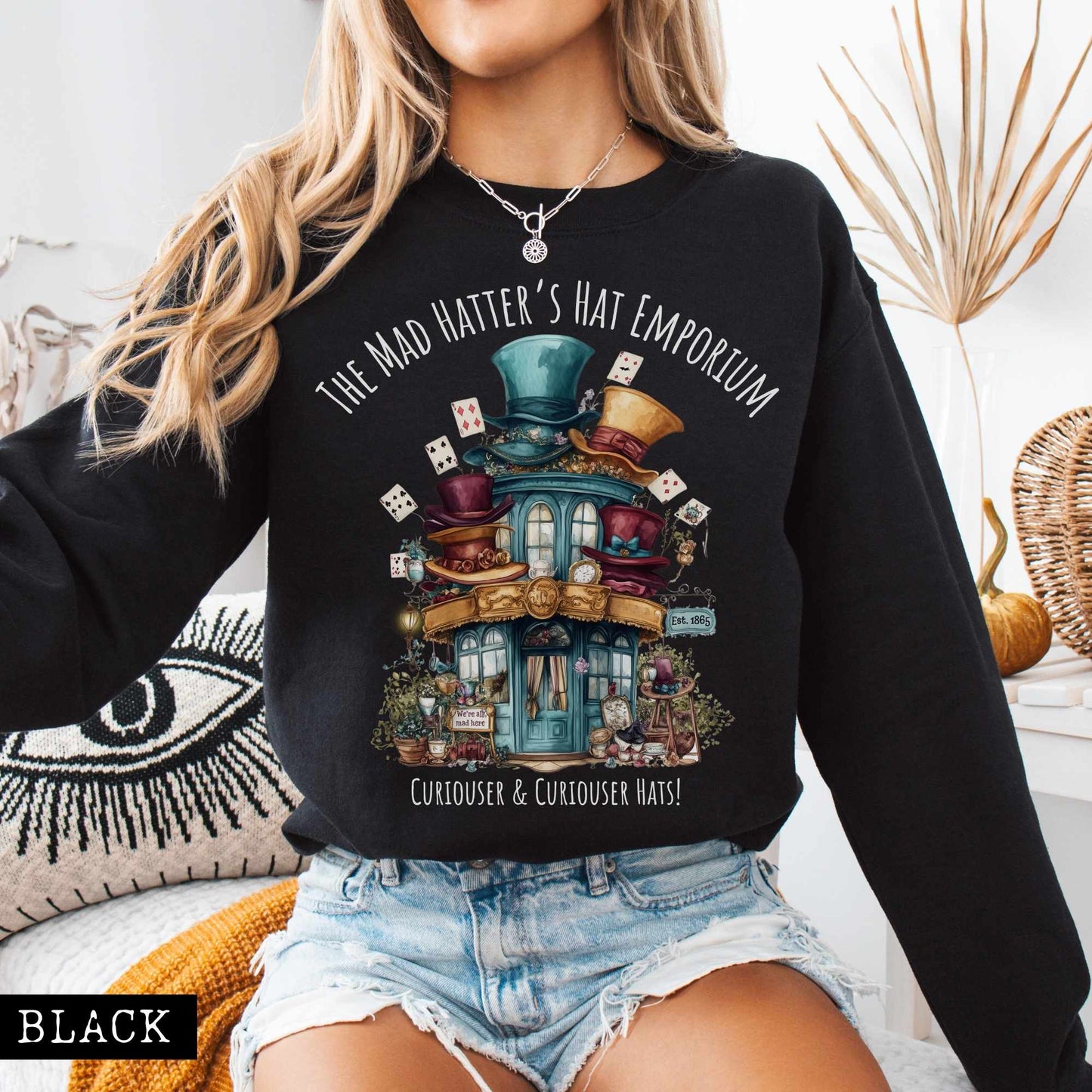 Sweatshirt The Mad Hatter's Hat Emporium Sweatshirt The Mystic Eden
