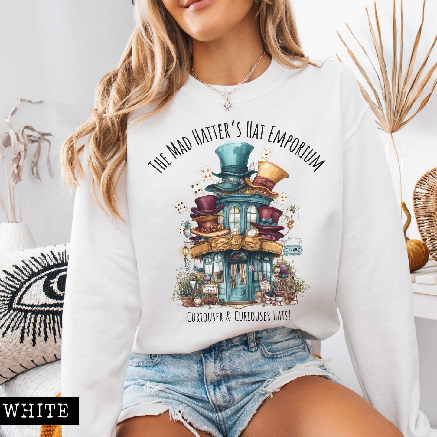 Sweatshirt The Mad Hatter's Hat Emporium Sweatshirt The Mystic Eden