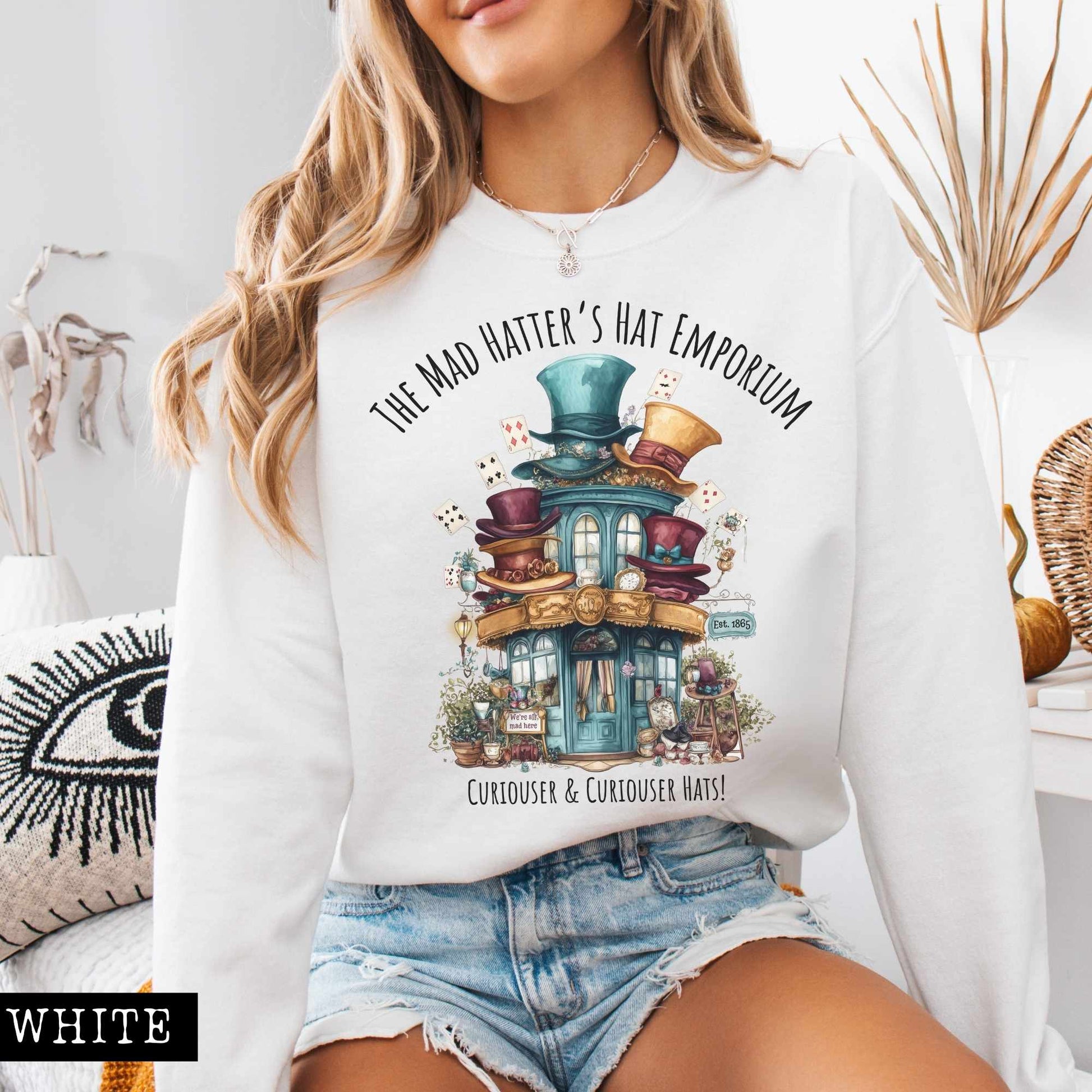 Sweatshirt The Mad Hatter's Hat Emporium Sweatshirt The Mystic Eden