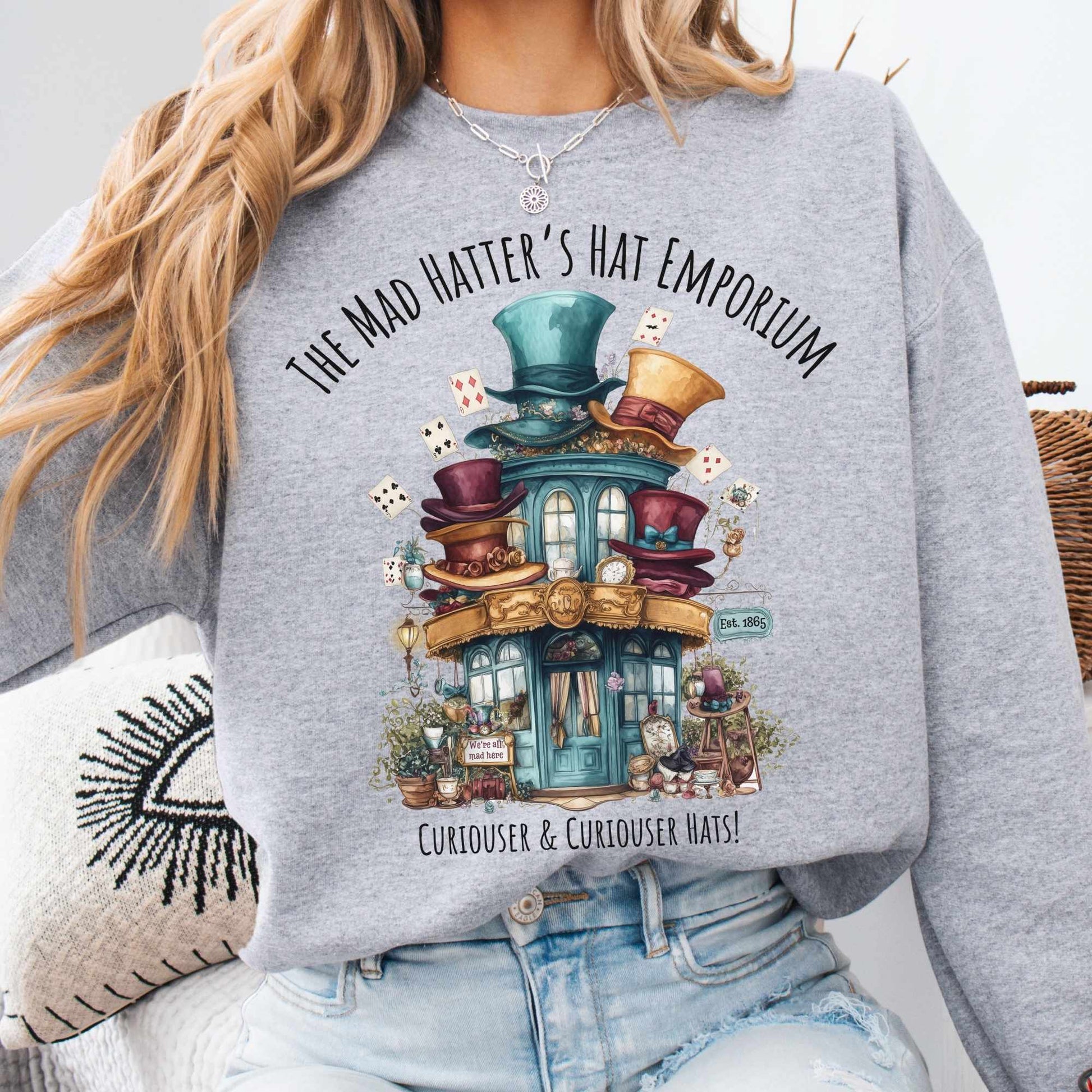 Sweatshirt The Mad Hatter's Hat Emporium Sweatshirt The Mystic Eden