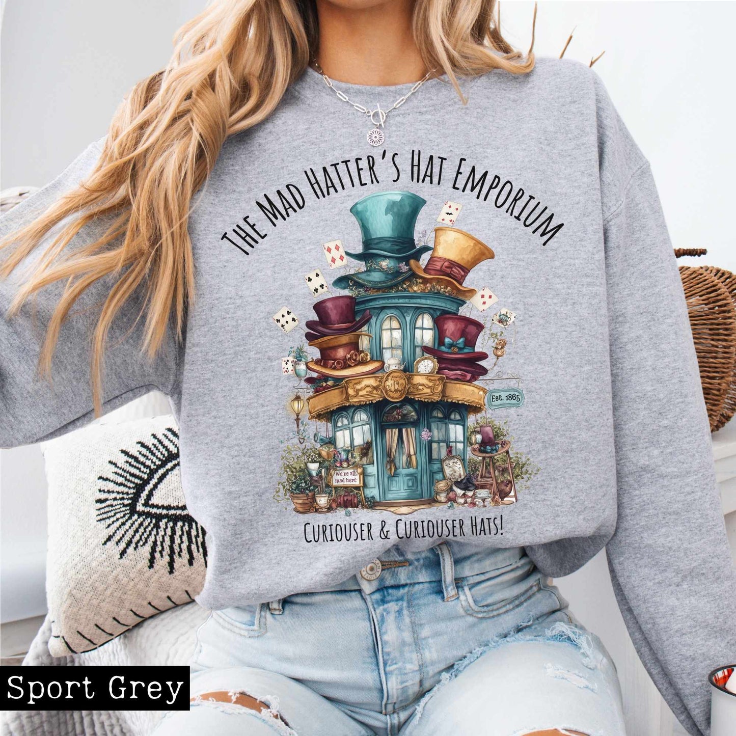 Sweatshirt The Mad Hatter's Hat Emporium Sweatshirt The Mystic Eden