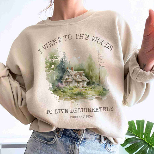 Sweatshirt Thoreau sweatshirt cottagecore sweater The Mystic Eden