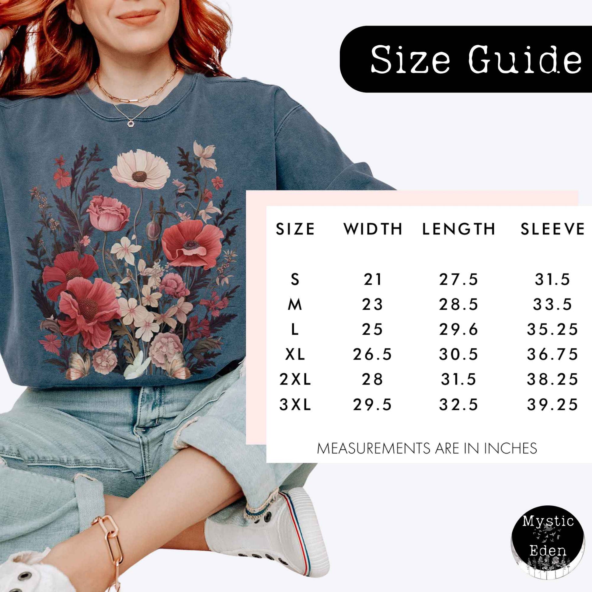 Sweatshirt Vintage Maroon Floral Sweatshirt The Mystic Eden