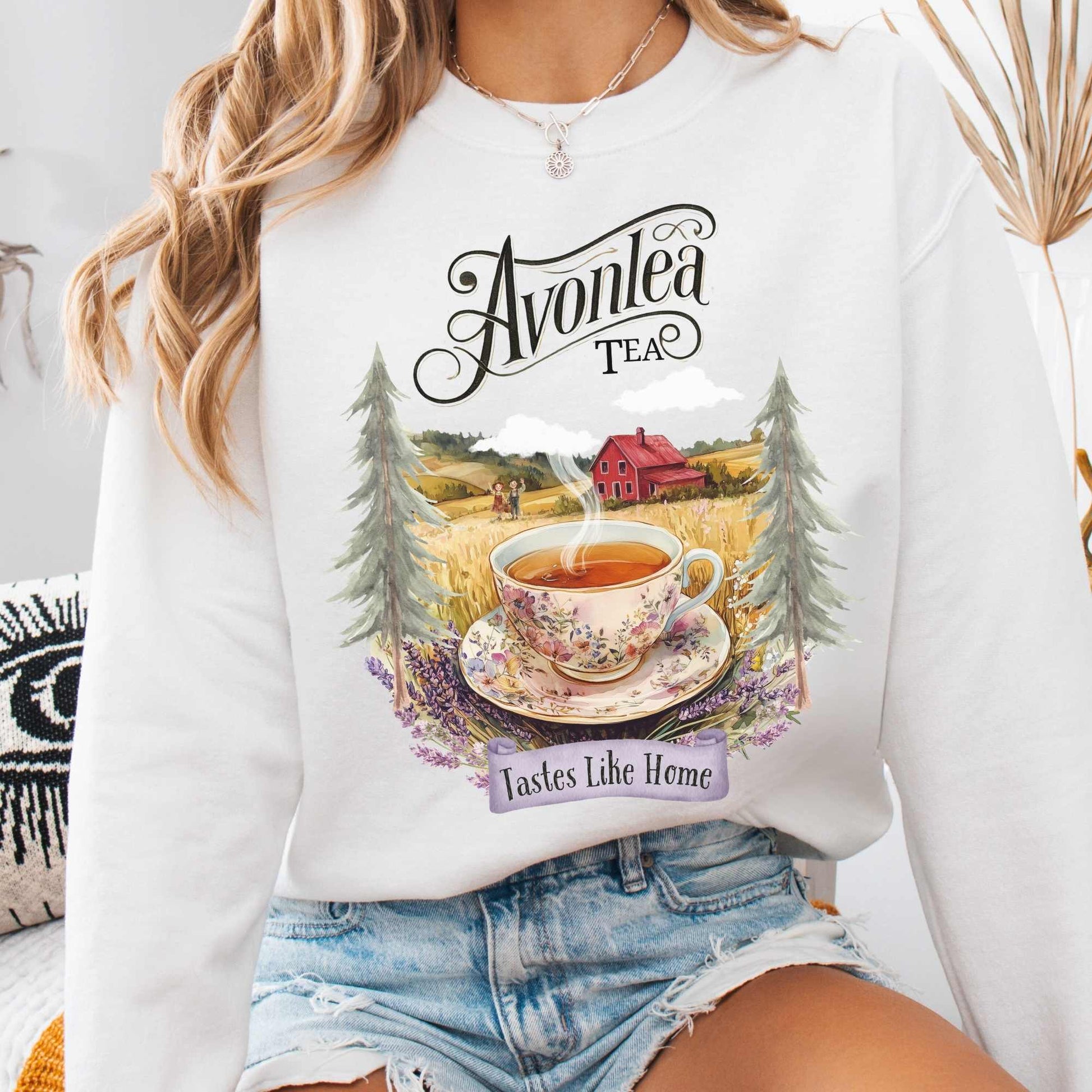 Sweatshirt White / S Avonlea Tea Anne of Green Gables Sweatshirt The Mystic Eden