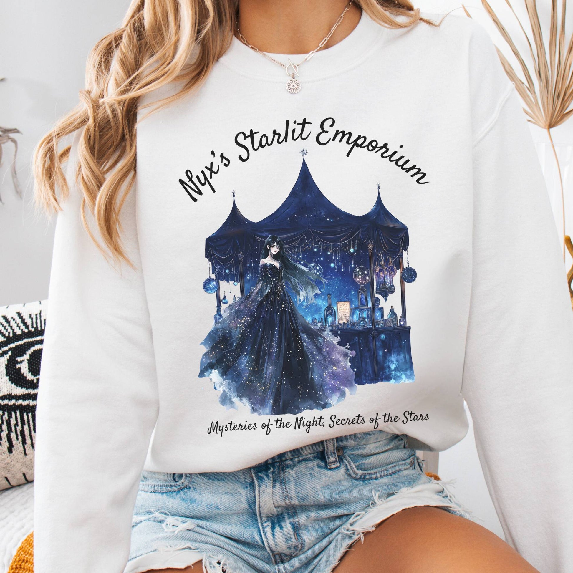Sweatshirt White / S Nyx Starlit Emporium Greek Goddess Sweatshirt The Mystic Eden