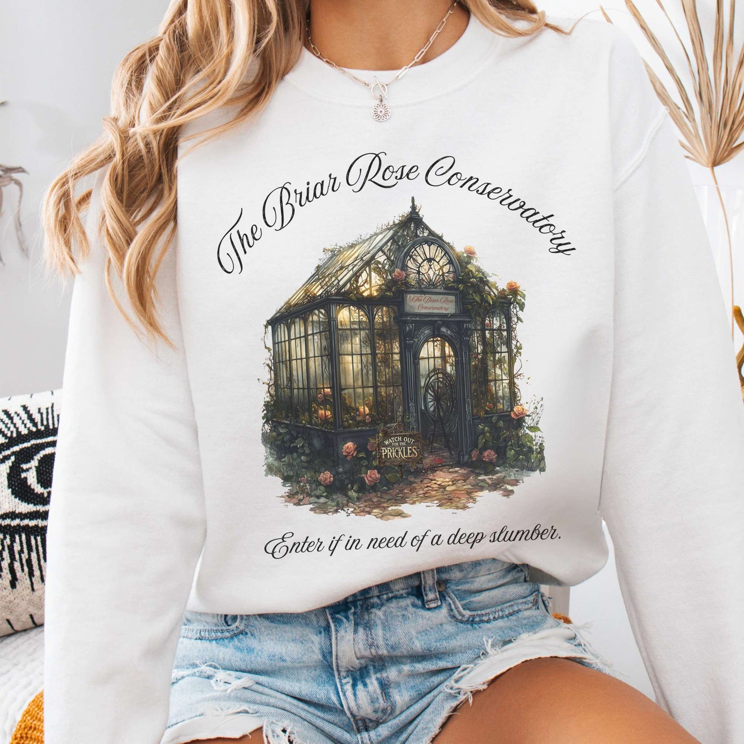 Sweatshirt White / S The Briar Rose Conservatory Fairytale Sweatshirt The Mystic Eden