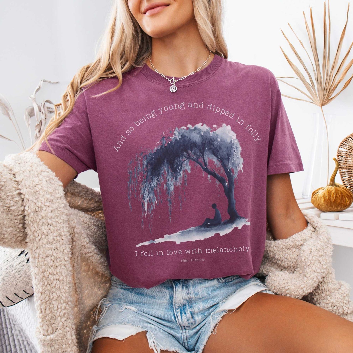 T-Shirt And So Being Young Edgar Allan Poe Shirt The Mystic Eden