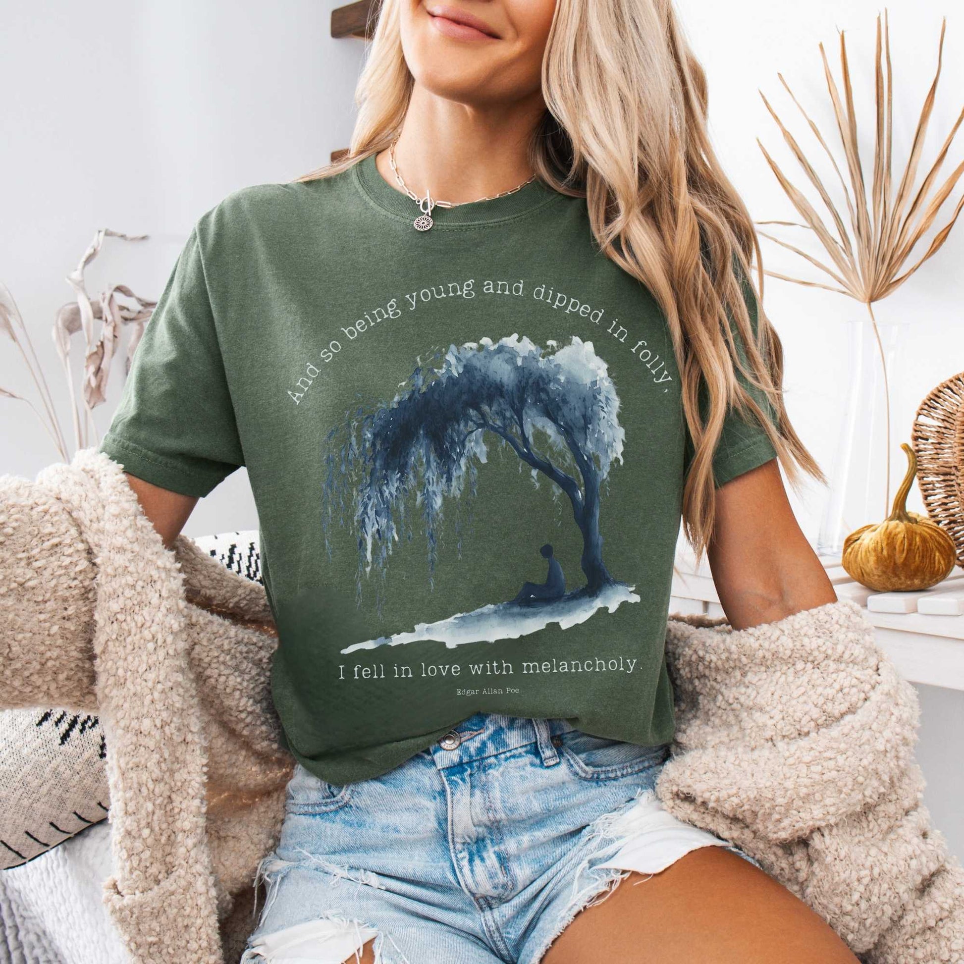T-Shirt And So Being Young Edgar Allan Poe Shirt The Mystic Eden