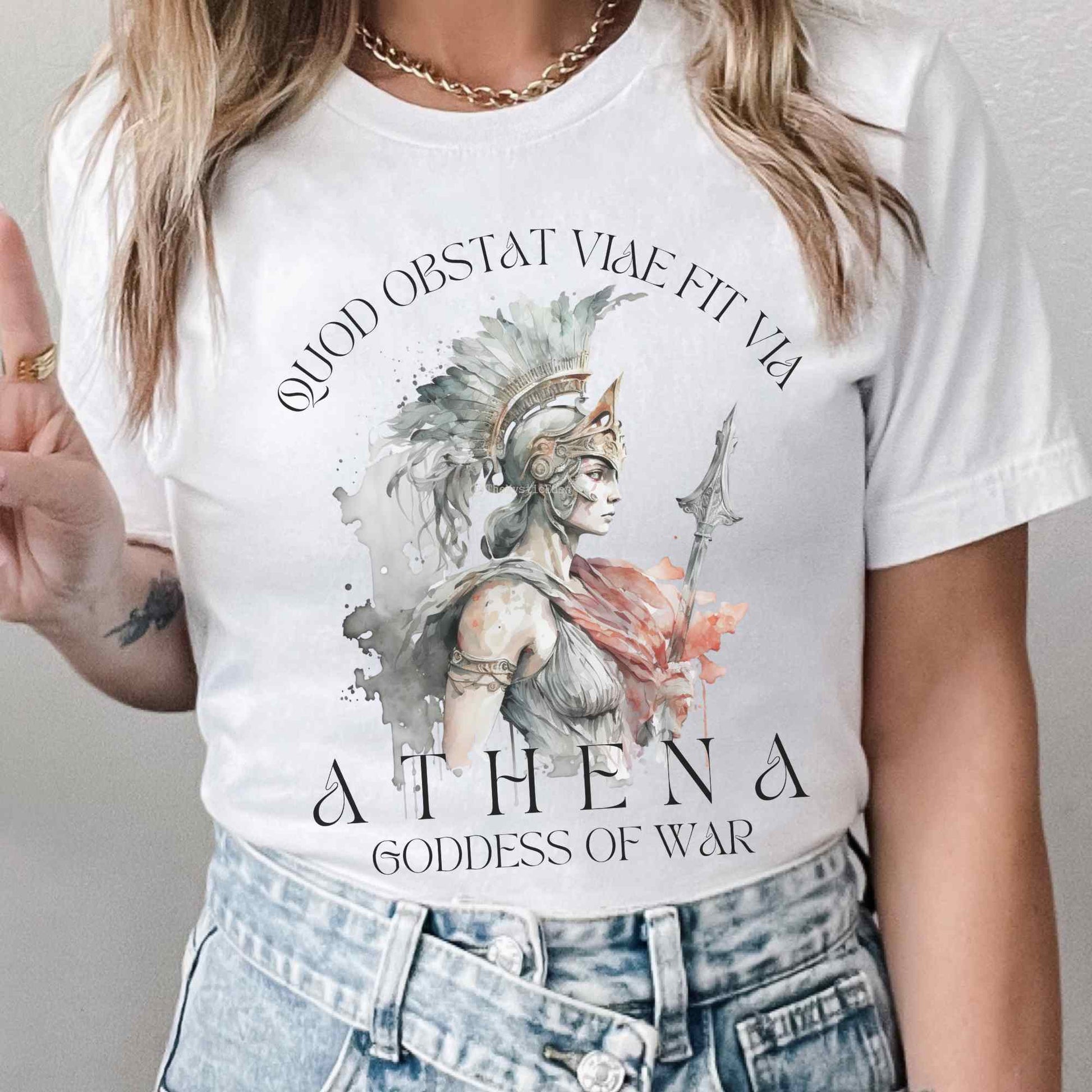 T-Shirt Athena Greek Mythology Shirt The Mystic Eden
