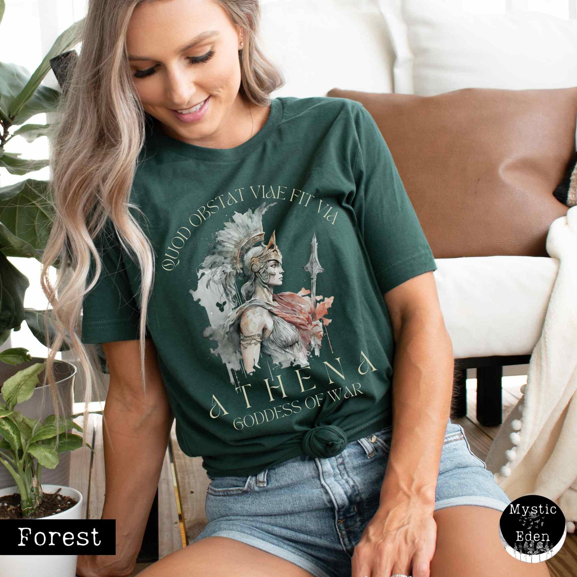 T-Shirt Athena Greek Mythology Shirt The Mystic Eden