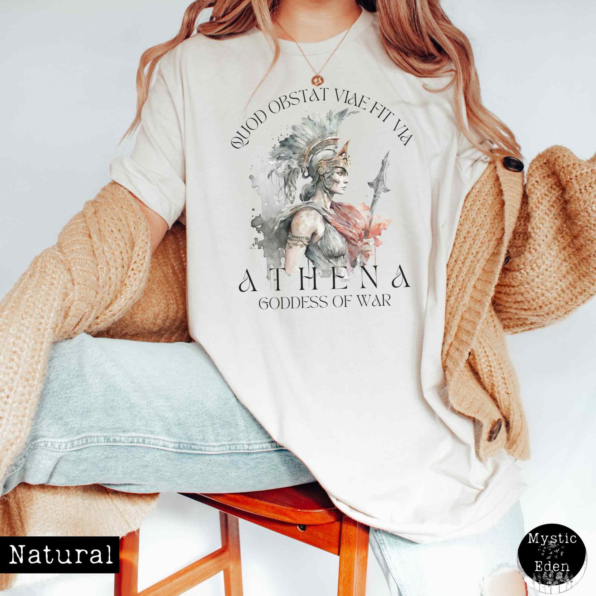 T-Shirt Athena Greek Mythology Shirt The Mystic Eden