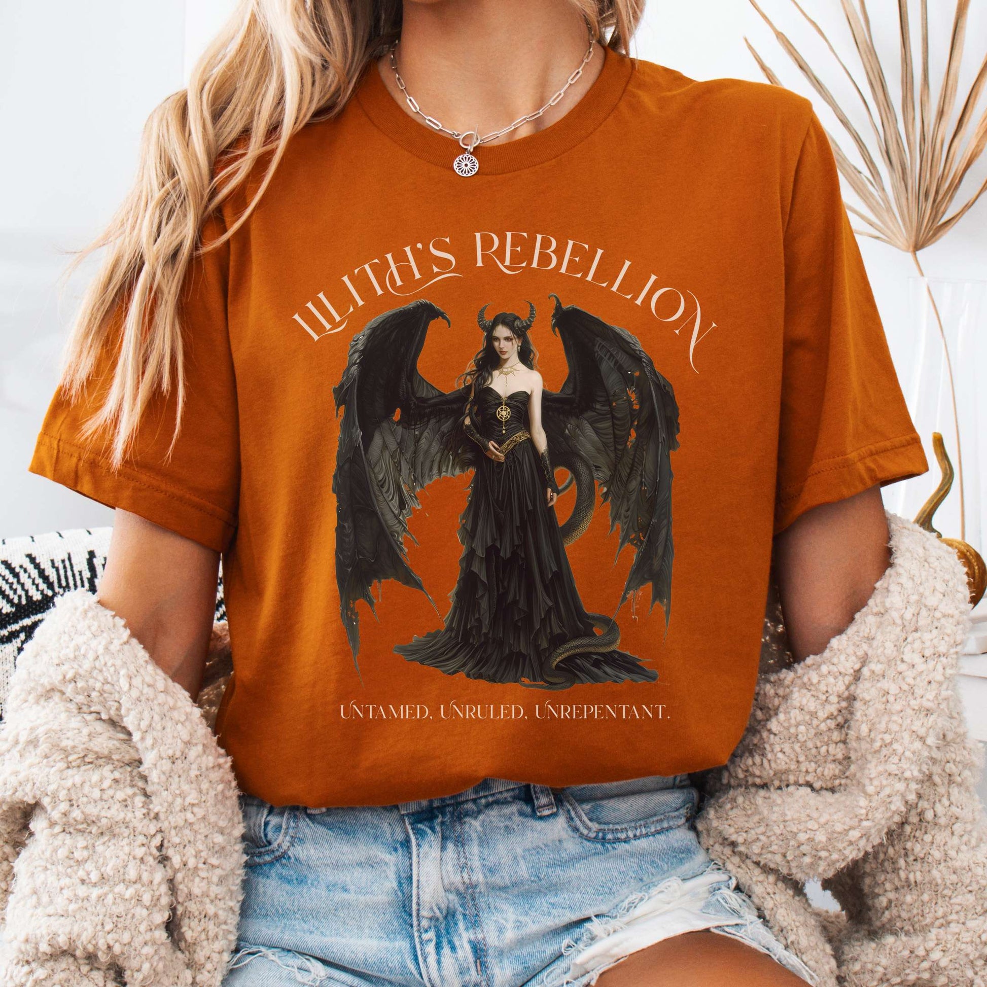 T-Shirt Autumn / S Lilith's Rebellion Bella + Canvas Tee – Dark Divine Feminine Tee The Mystic Eden