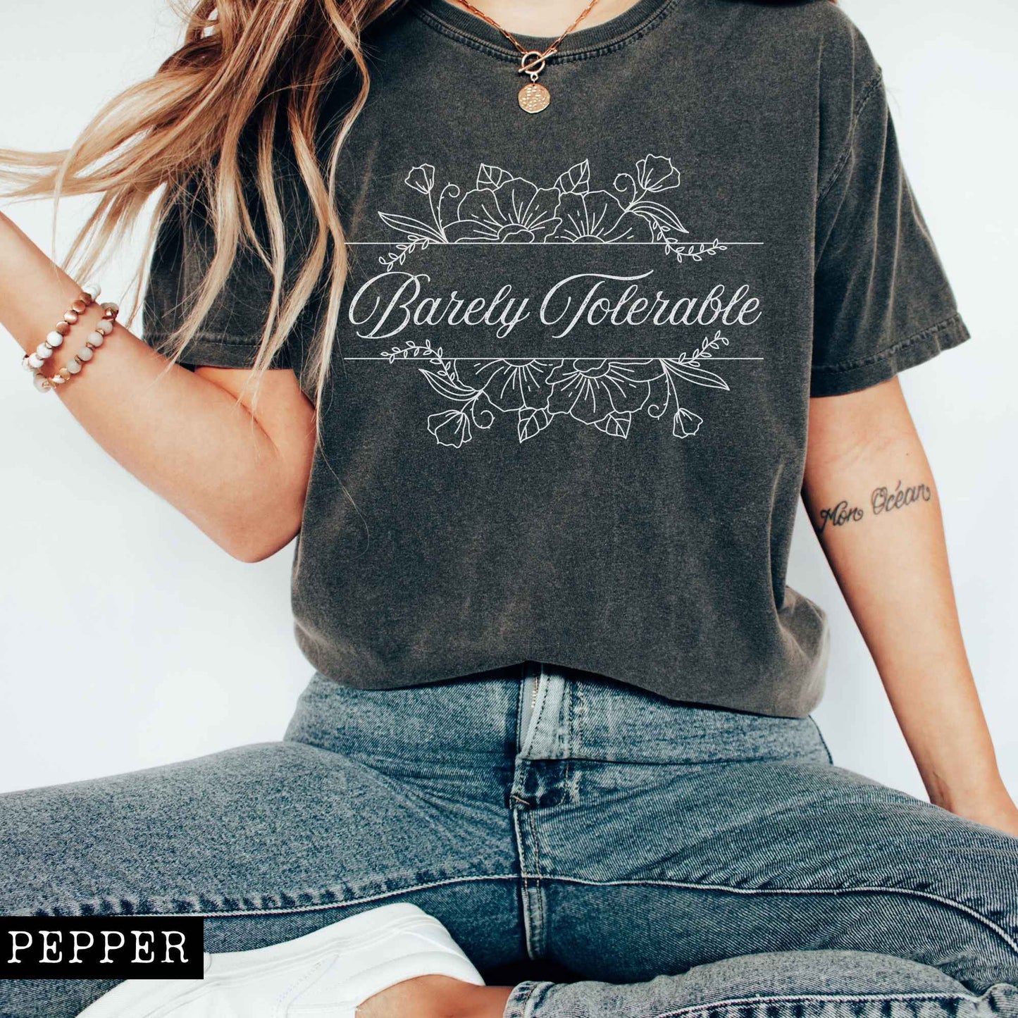 T-Shirt Barely Tolerable Jane Austen Bookish Shirt The Mystic Eden