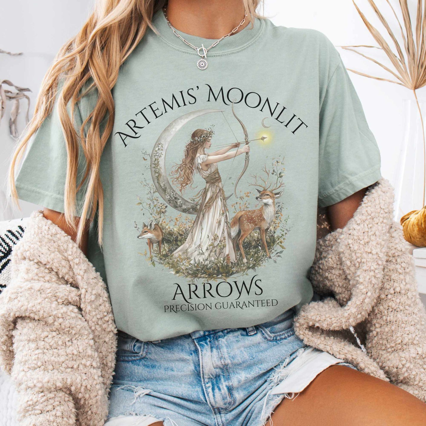 T-Shirt Bay / S Artemis' Moonlit Arrows Tee The Mystic Eden