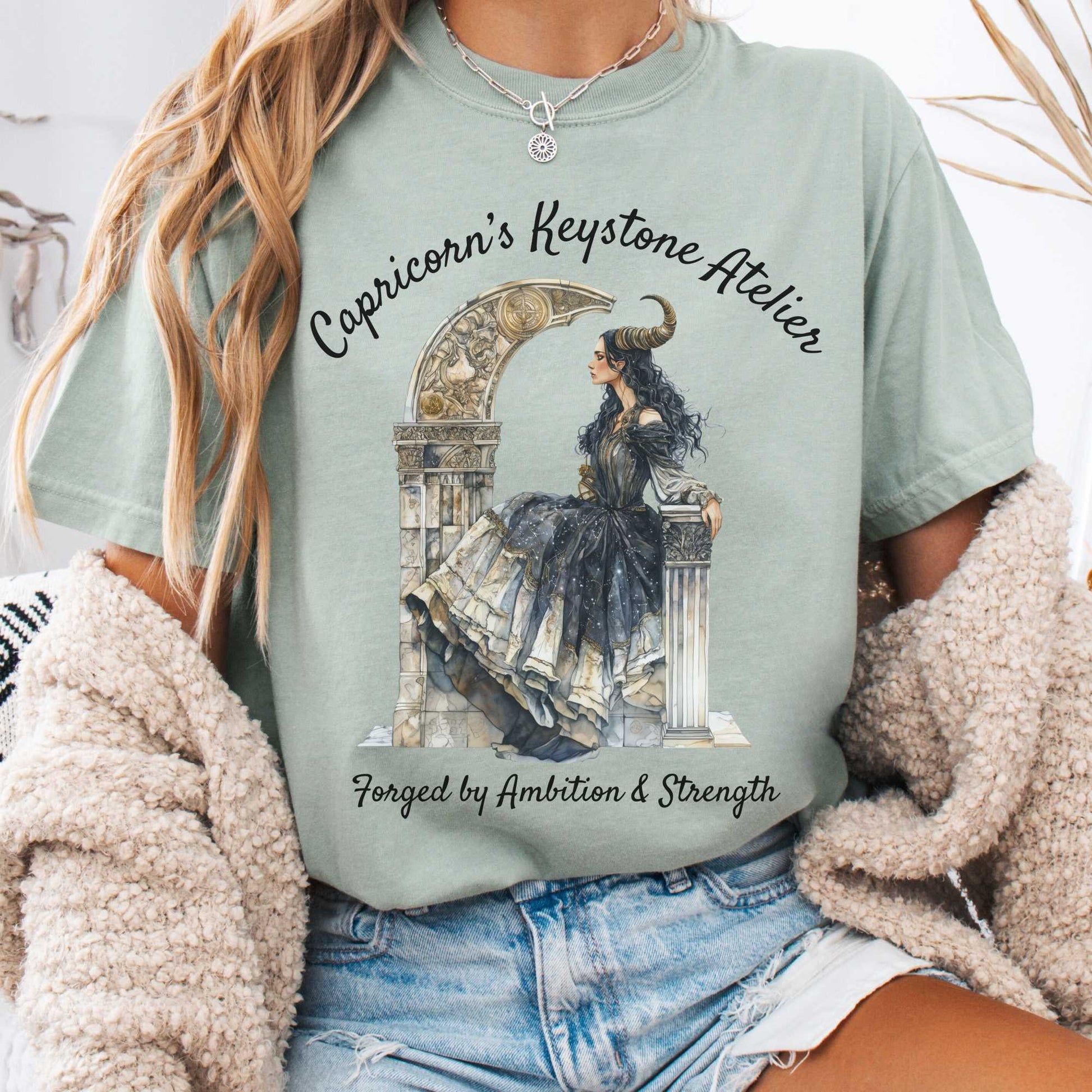 T-Shirt Bay / S Capricorn's Keystone Ateliers Zodiac Shirt The Mystic Eden