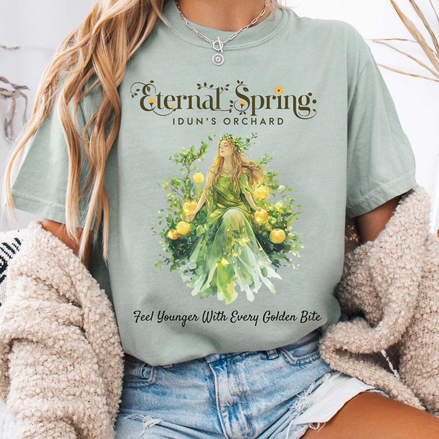 T-Shirt Bay / S Eternal Spring Idun's Orchard Norse Goddess Shirt The Mystic Eden