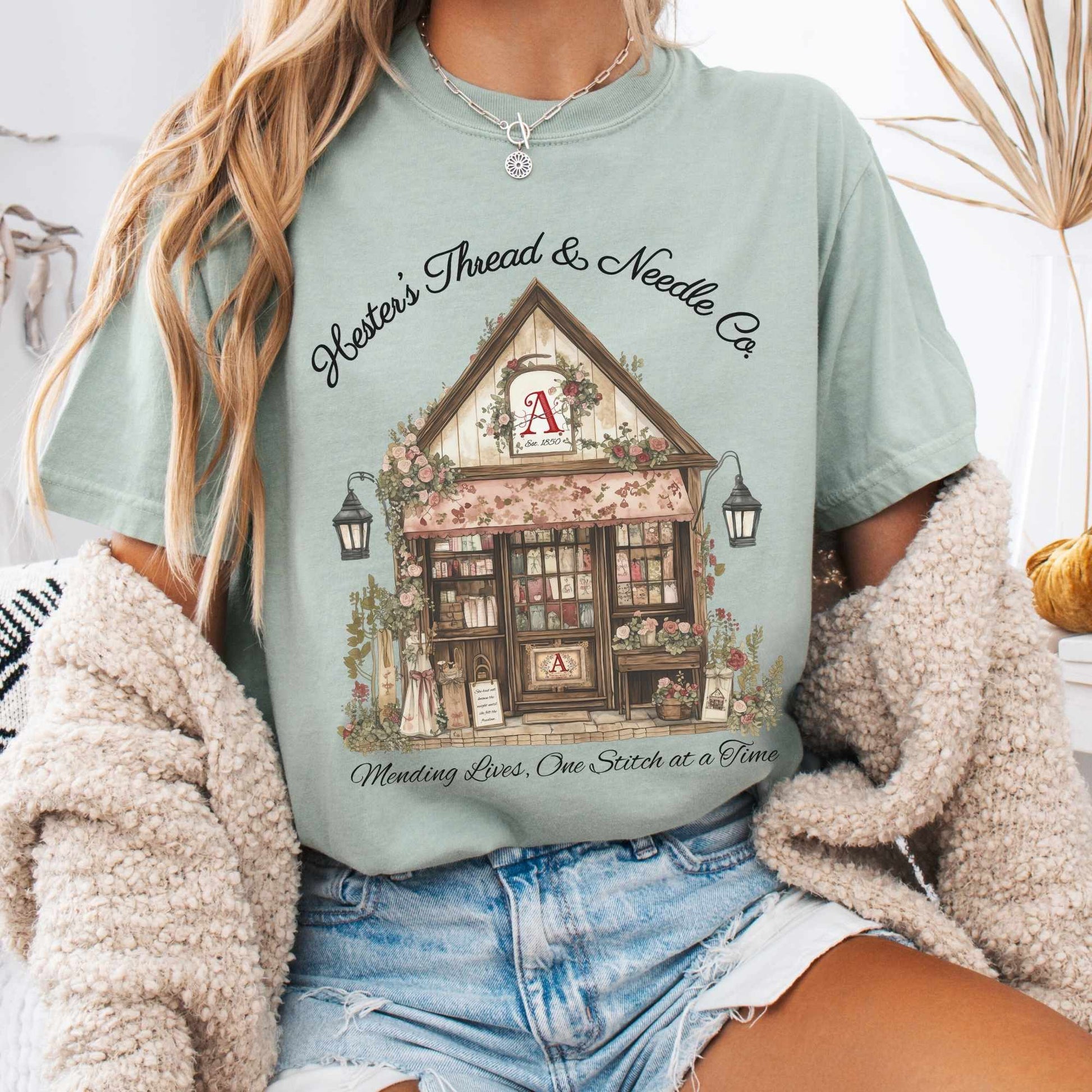 T-Shirt Bay / S Hester's Thread & Needle Co. Scarlet Letter Tee The Mystic Eden