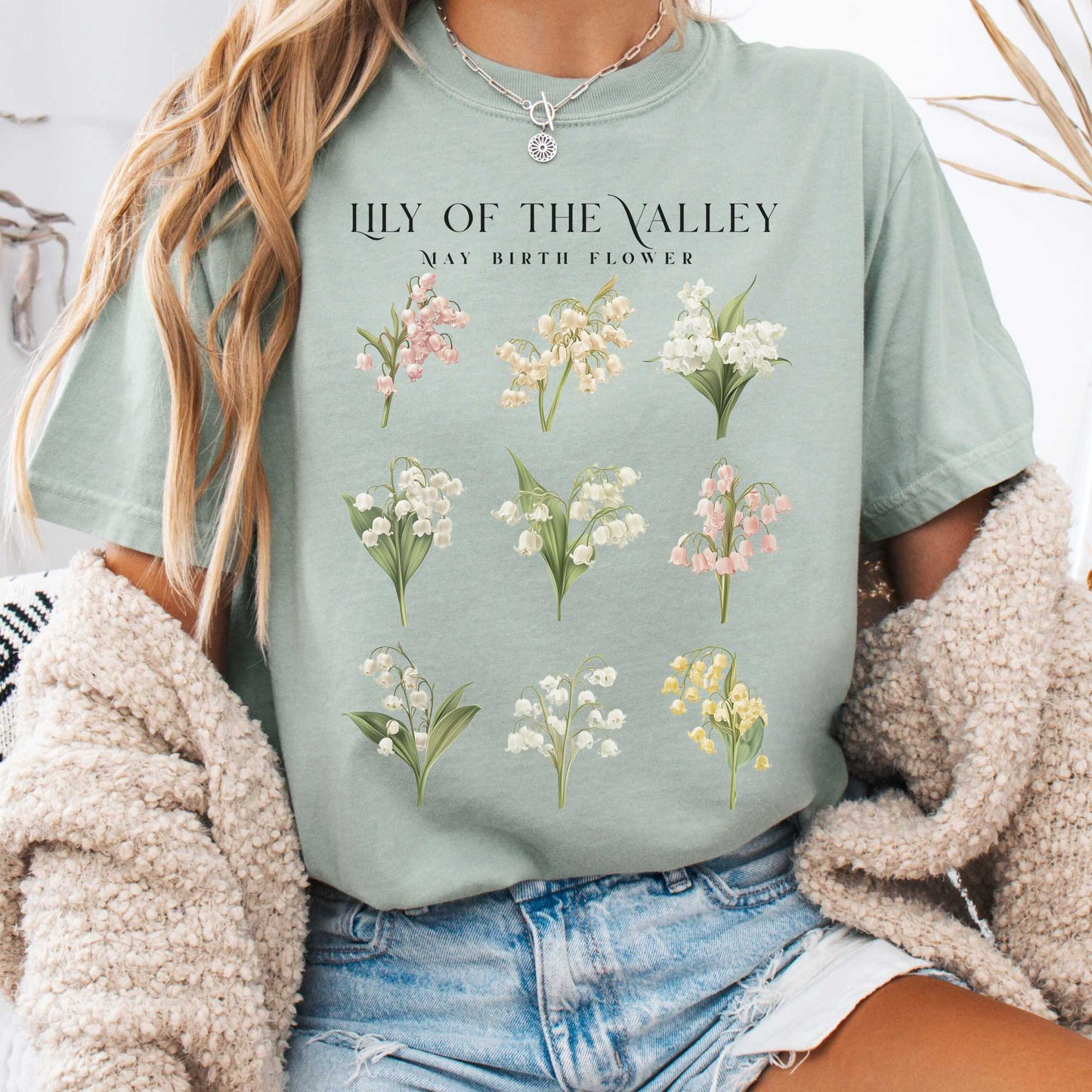 T-Shirt Bay / S Lily of the Valley May Birth Month Flower Shirt The Mystic Eden