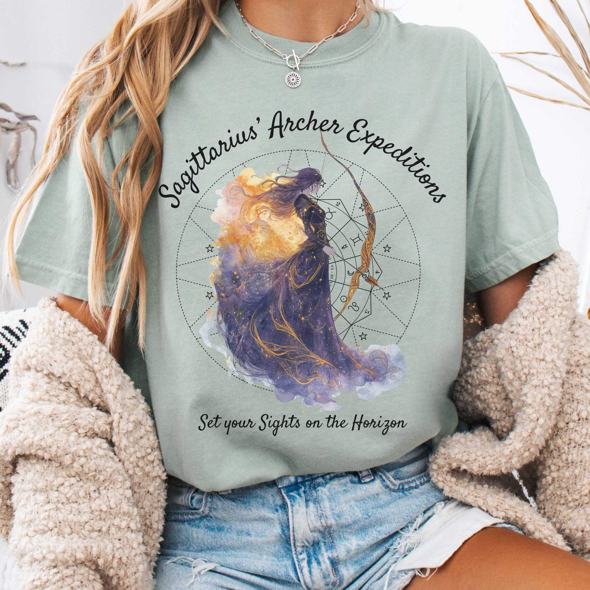 T-Shirt Bay / S Sagittarius Archer Expeditions Zodiac Shirt The Mystic Eden