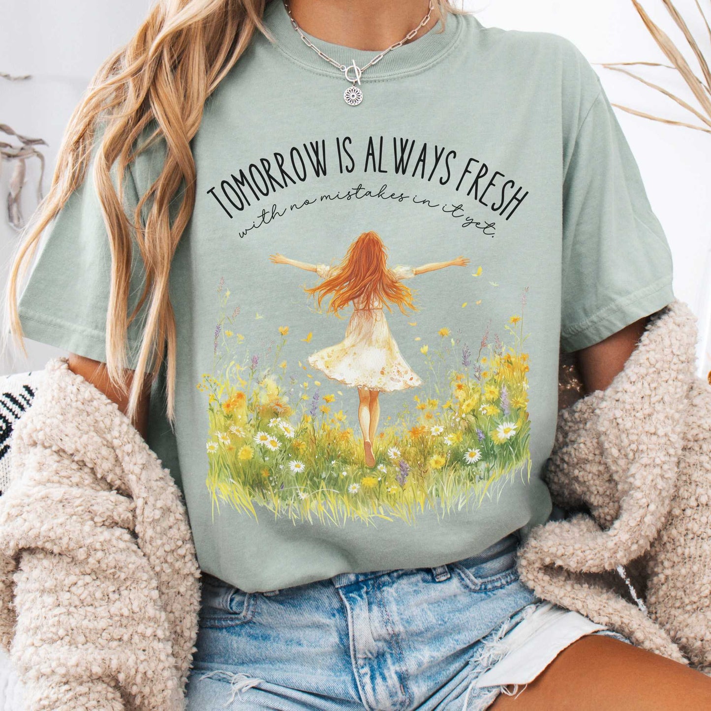 T-Shirt Bay / S Tomorrow is Always Fresh With No Mistakes Anne of Green Gables Shirt The Mystic Eden