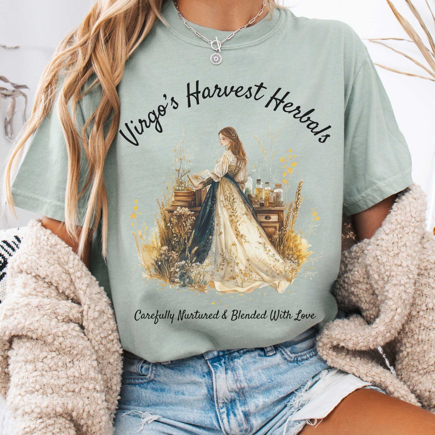 T-Shirt Bay / S Virgo's Harvest Herbals Zodiac Shirt The Mystic Eden